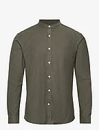Yarn dyed oxford superflex shirt L/ - ARMY MIX