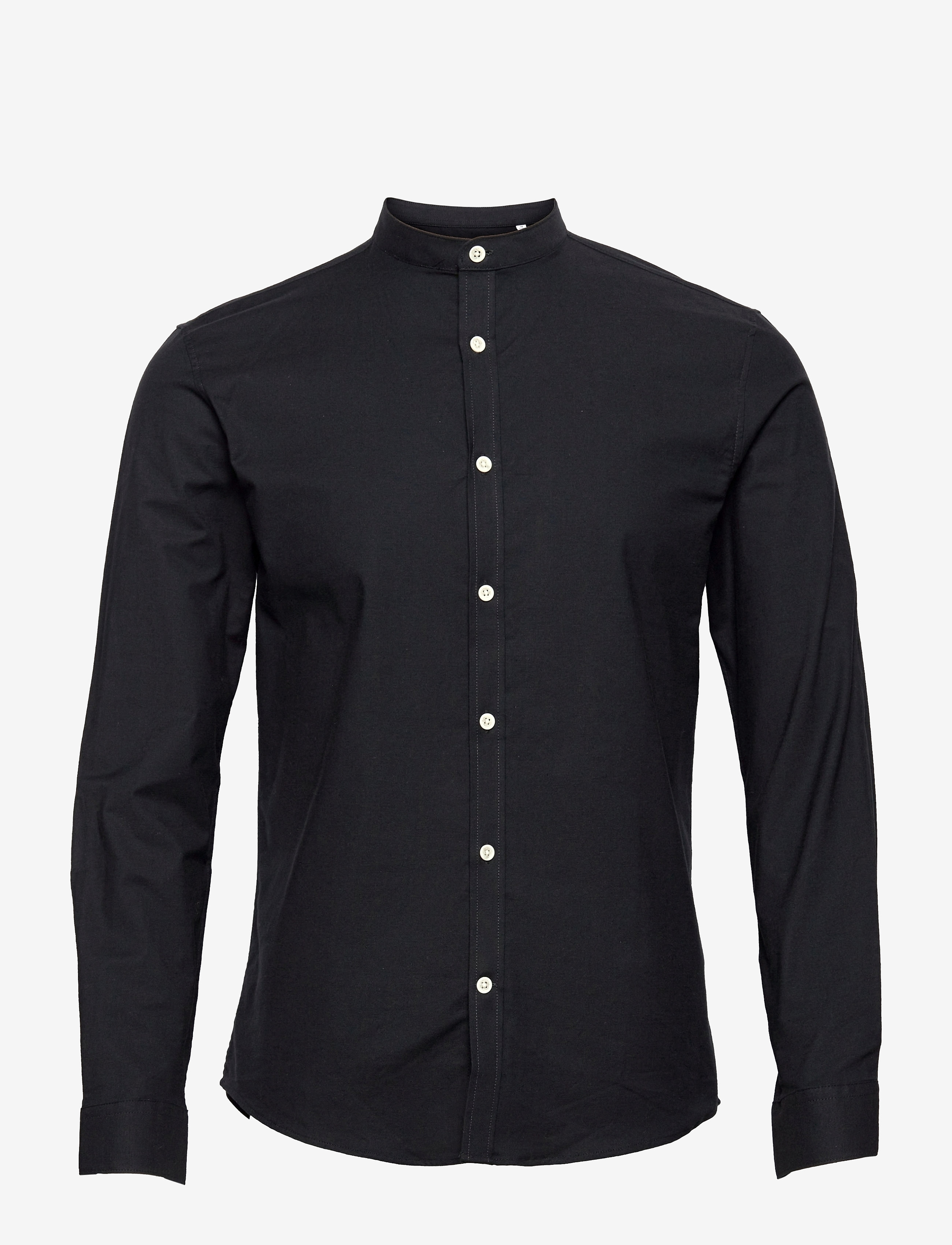 LINDBERGH Yarn Dyed Oxford Superflex Shirt L/S Schwarz - XXL - Herren