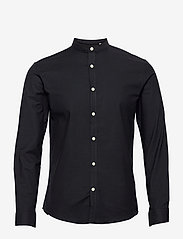 Yarn dyed oxford superflex shirt L/ - BLACK