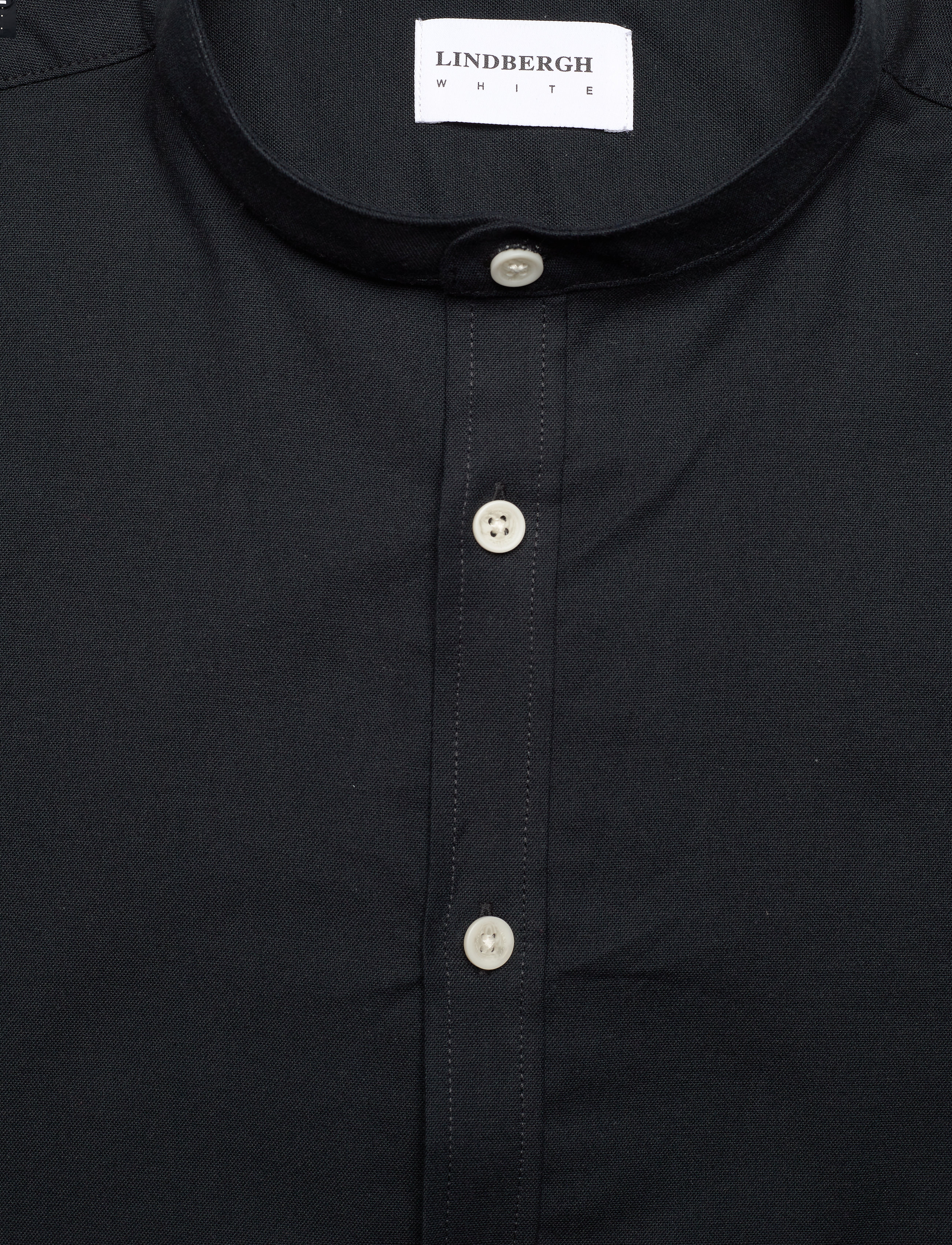 Lindbergh - Yarn dyed oxford superflex shirt L/S - oxford shirts - black - 3