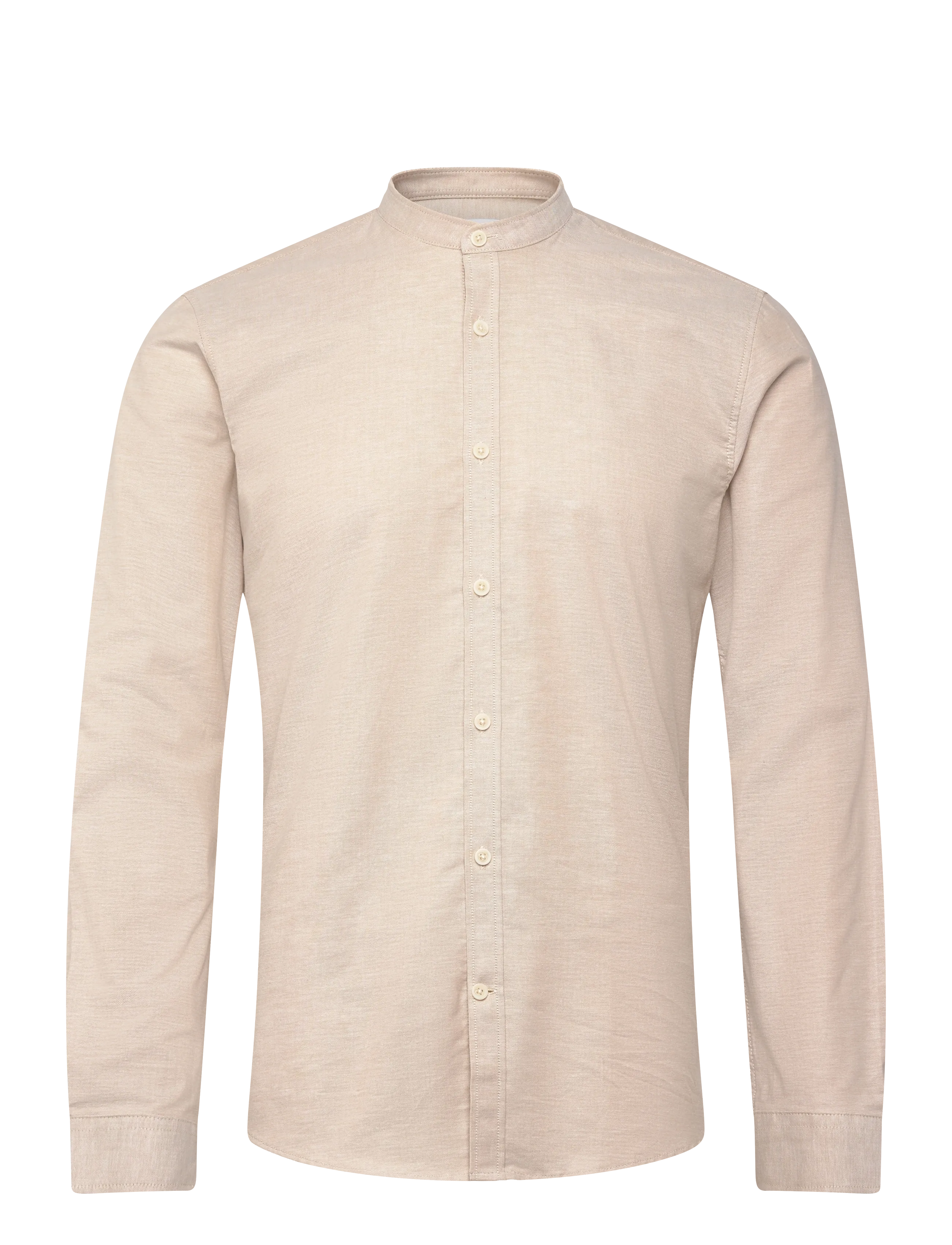 Lindbergh Yarn dyed oxford superflex shirt - Skjortor - FADED SAND MIX / beige