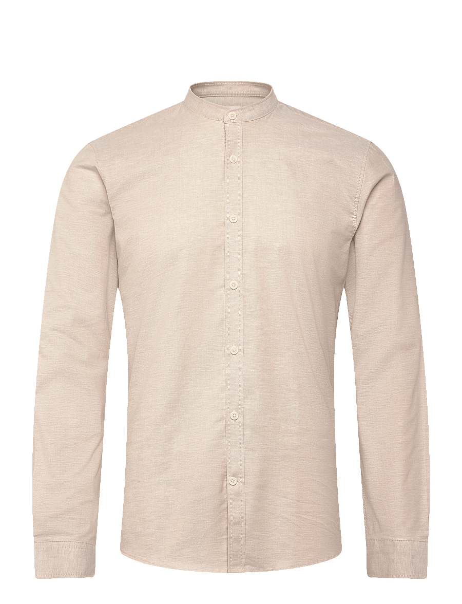 Lindbergh - Yarn dyed oxford superflex shirt L/S - oxford-hemden - faded sand mix - 1