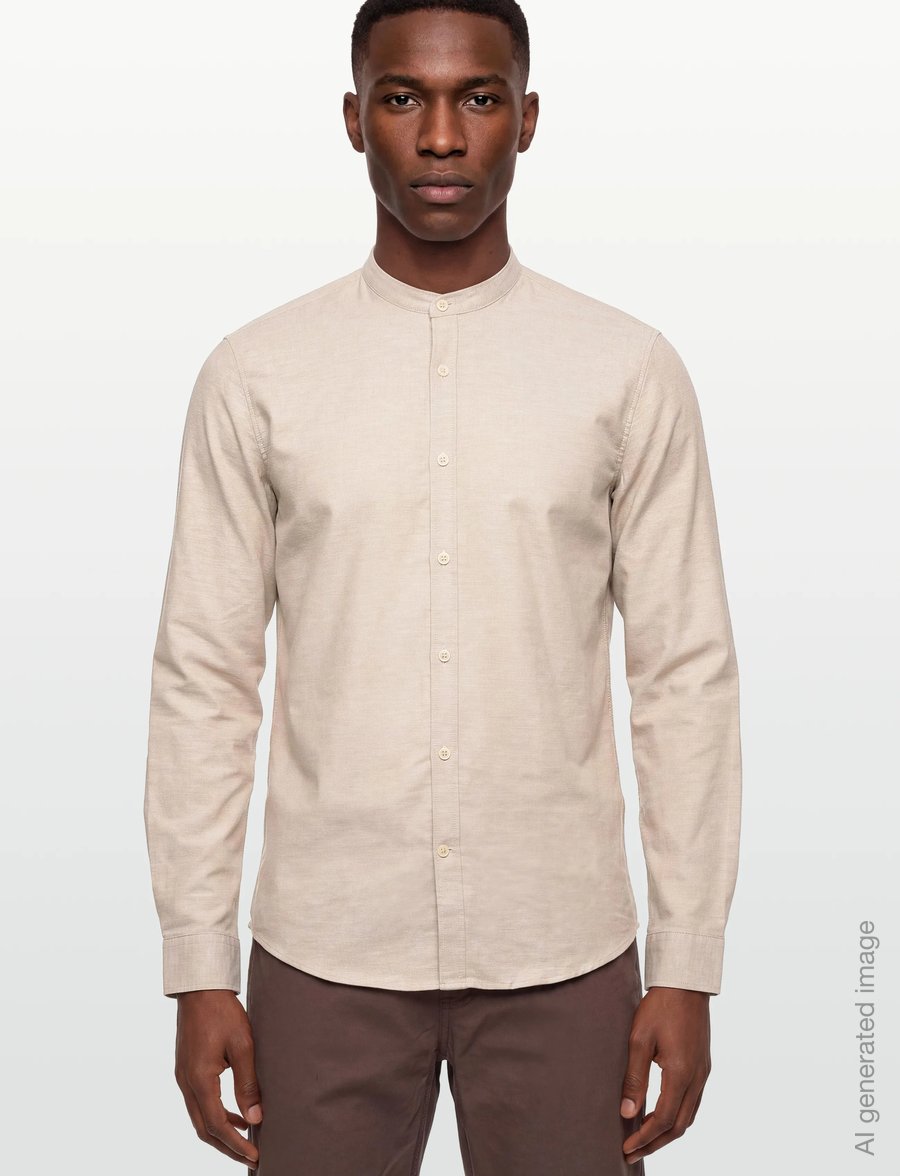 Lindbergh - Yarn dyed oxford superflex shirt L/S - oxford-hemden - faded sand mix - 3