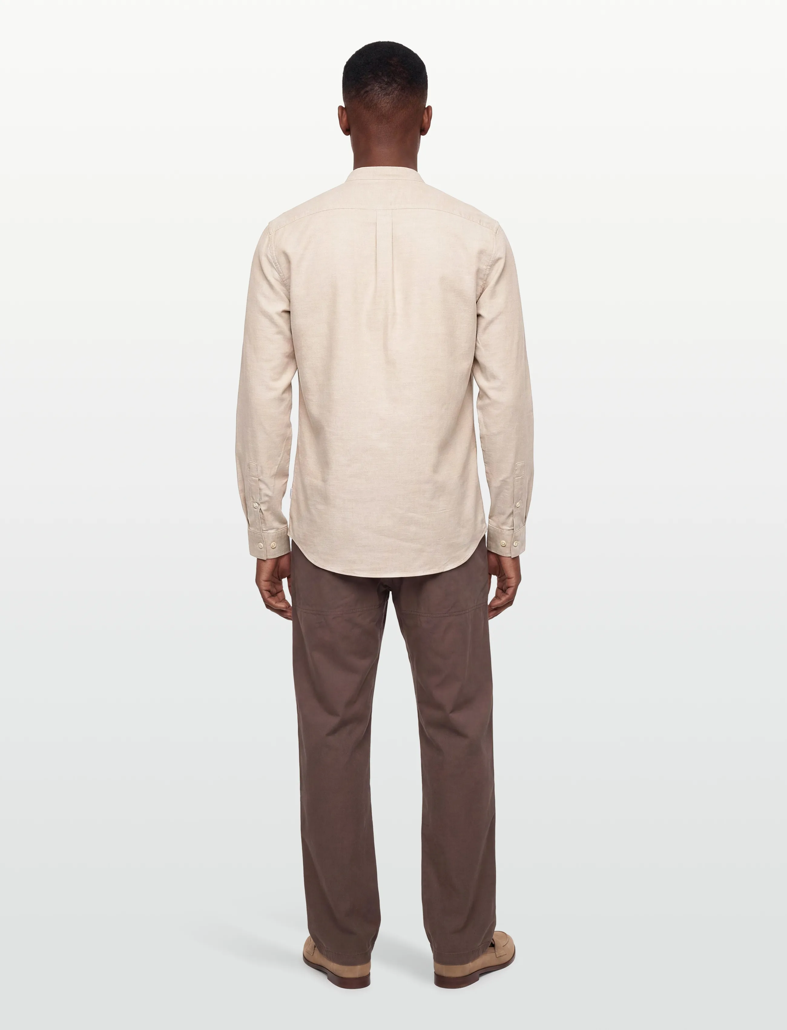 Lindbergh - Yarn dyed oxford superflex shirt L/S - oxfordi särgid - faded sand mix - 4