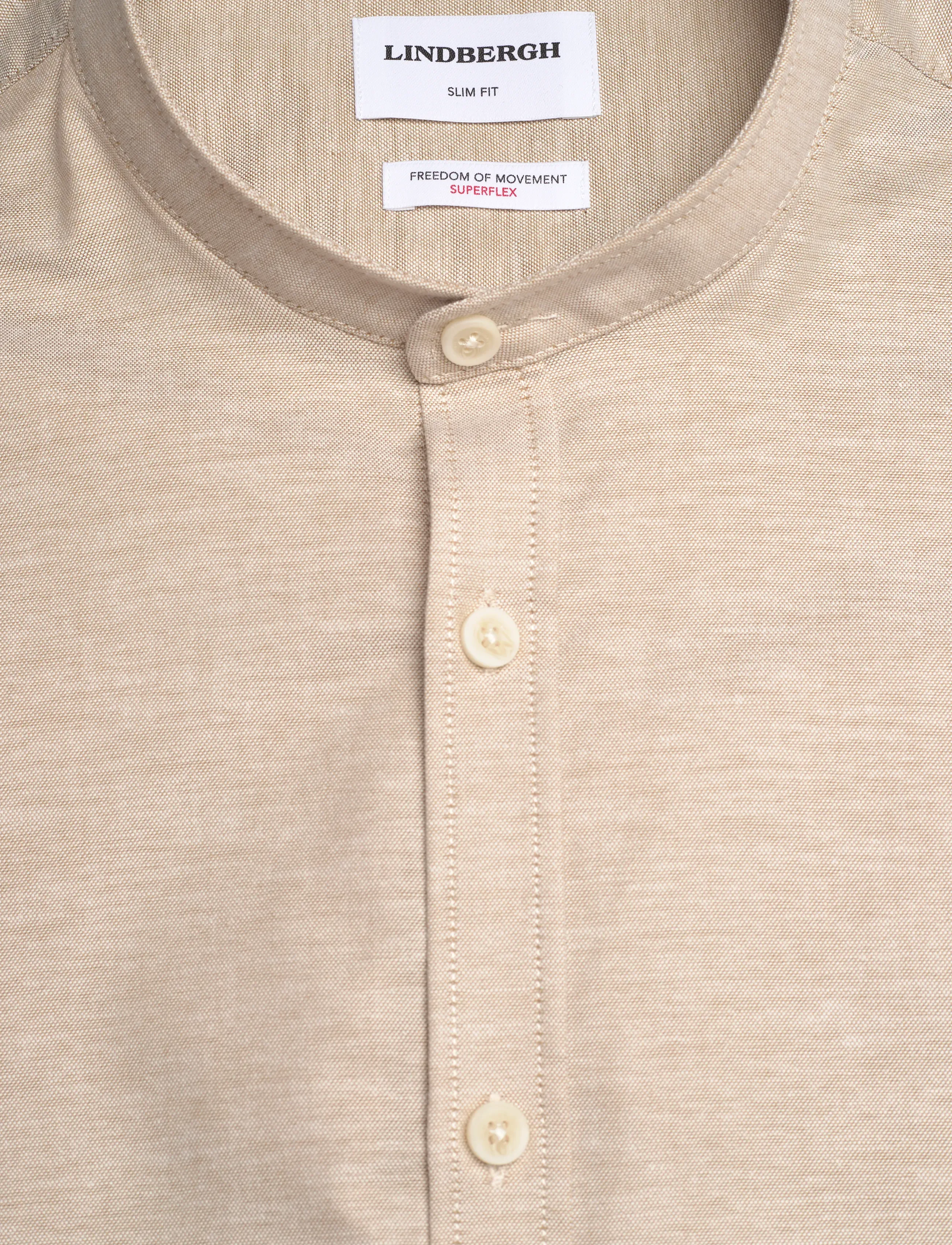 Lindbergh - Yarn dyed oxford superflex shirt L/S - oxford-hemden - faded sand mix - 2