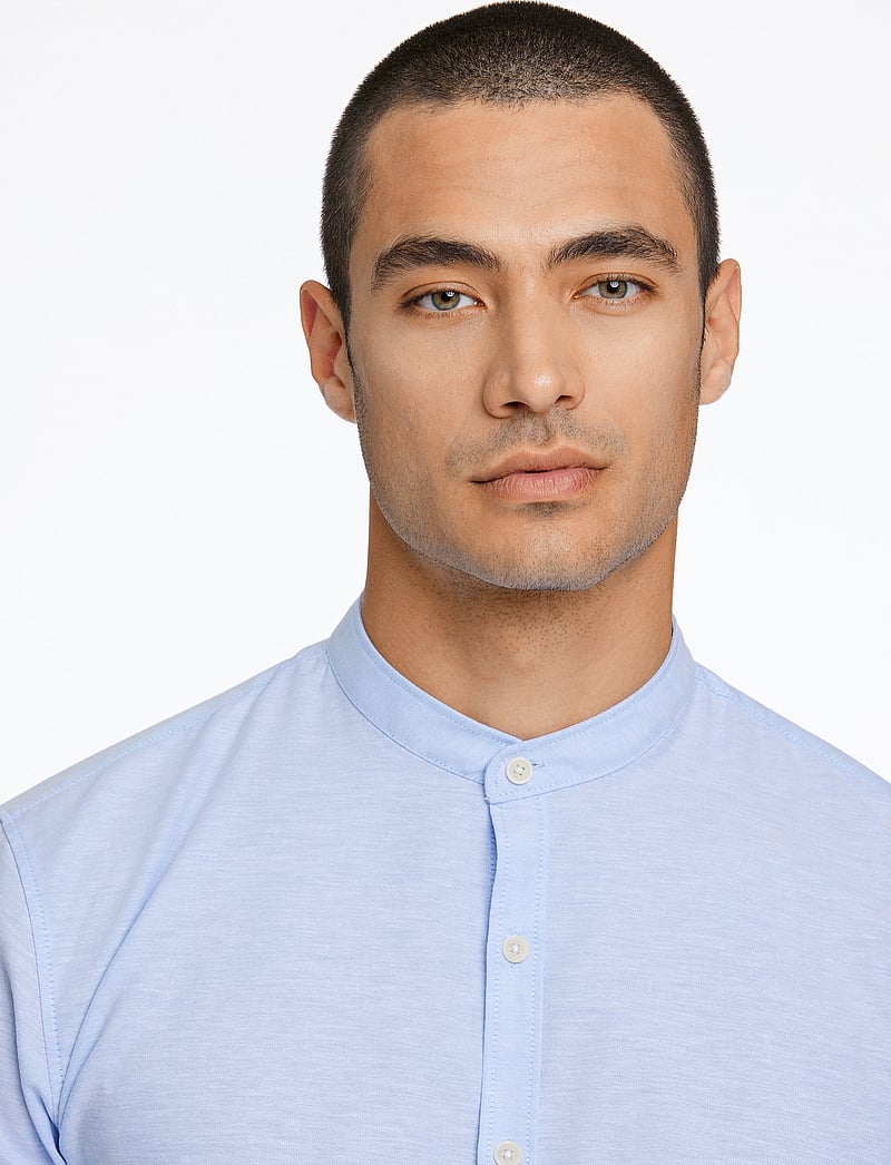 Lindbergh - Yarn dyed oxford superflex shirt - oxford-skjortor - lt blue mix - 3