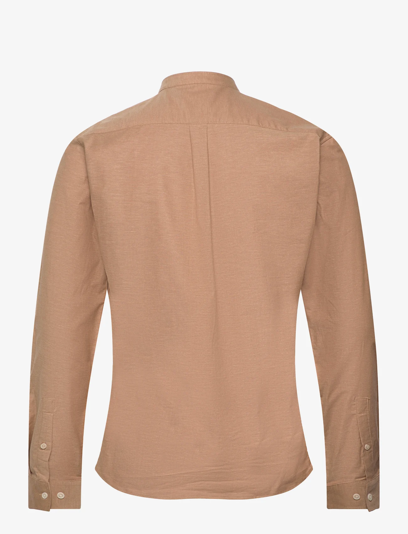Lindbergh - Oxford manderin superflex L/S - oxford shirts - lt brown mix - 1