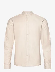 Lindbergh - Yarn dyed oxford superflex shirt L/ - oxford shirts - lt sand mix - 0