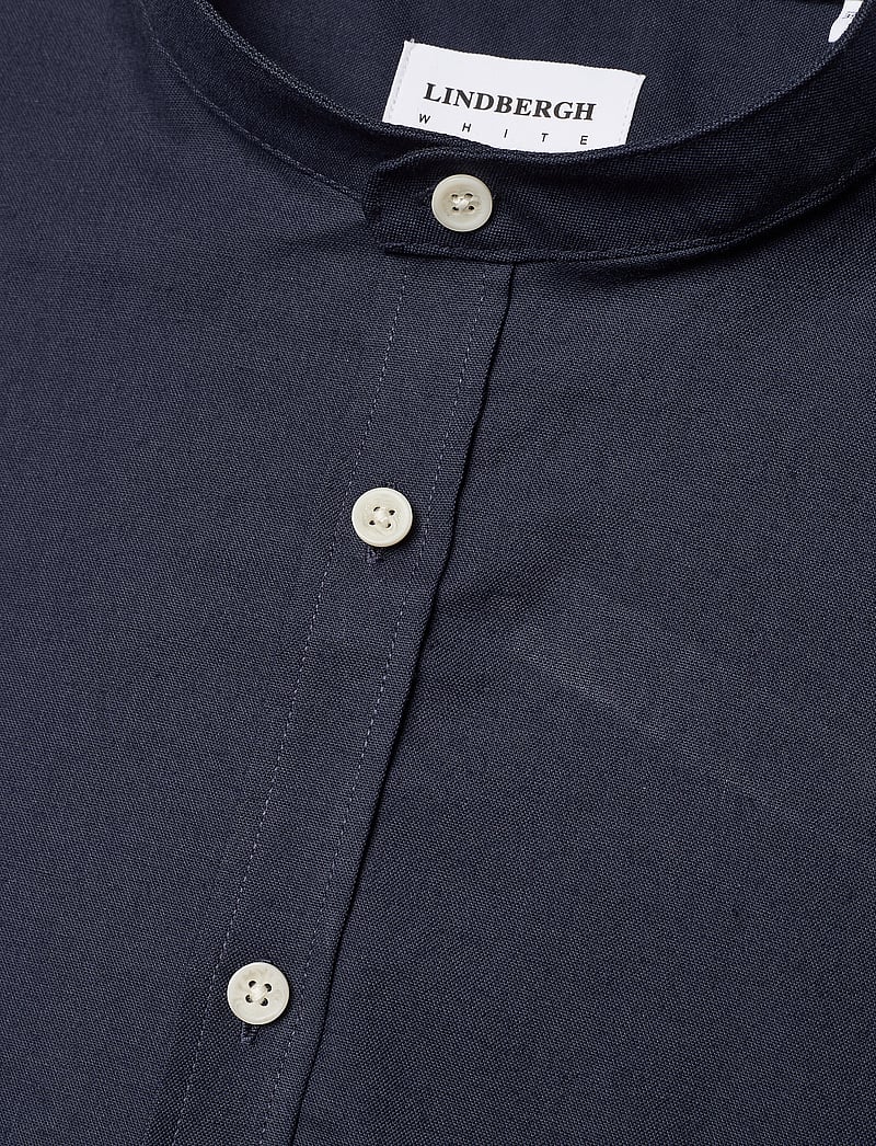 Lindbergh - Yarn dyed oxford superflex shirt - oxford-hemden - navy mix - 4