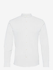 Lindbergh - Yarn dyed oxford superflex shirt L/ - pohjoismainen tyyli - white - 1