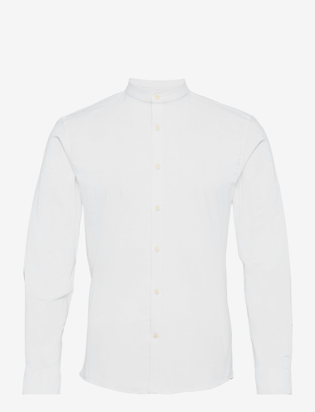 Lindbergh - Yarn dyed oxford superflex shirt L/S - oxford shirts - white - 1