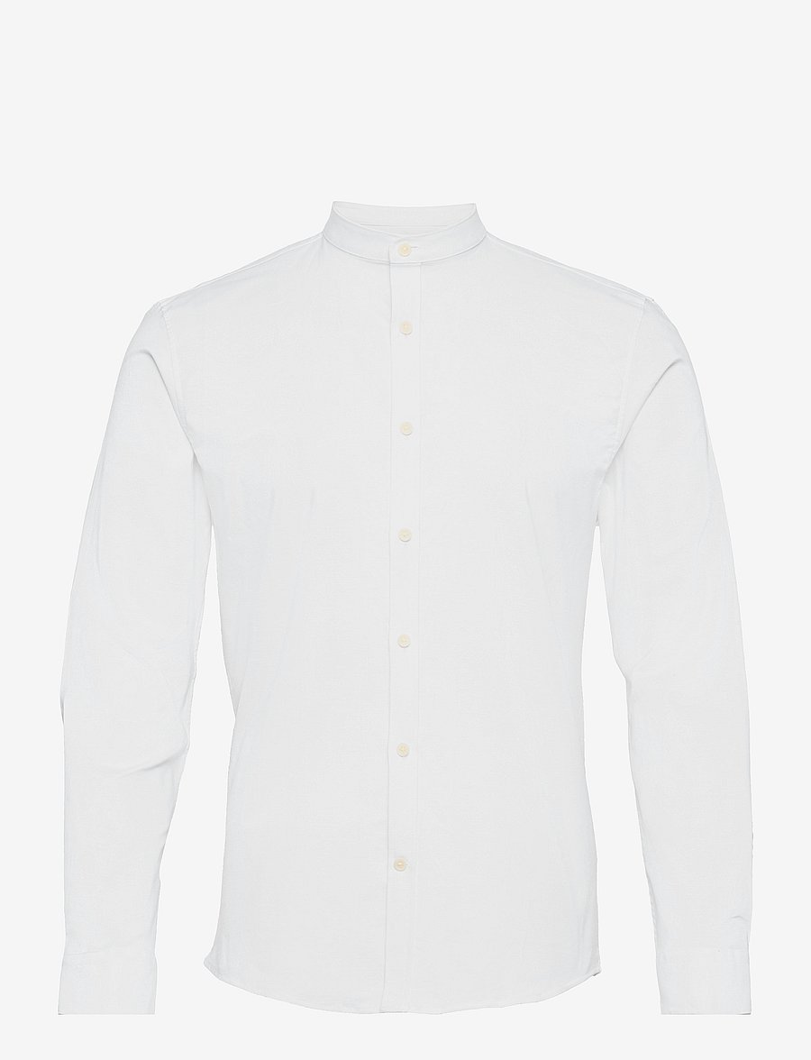 Lindbergh - Yarn dyed oxford superflex shirt L/S - oxford skjorter - white - 1