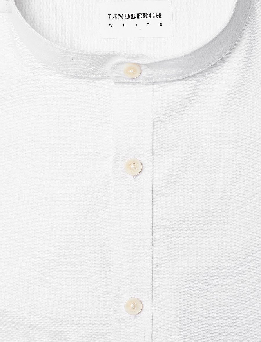 Lindbergh - Yarn dyed oxford superflex shirt L/S - oxford skjorter - white - 3