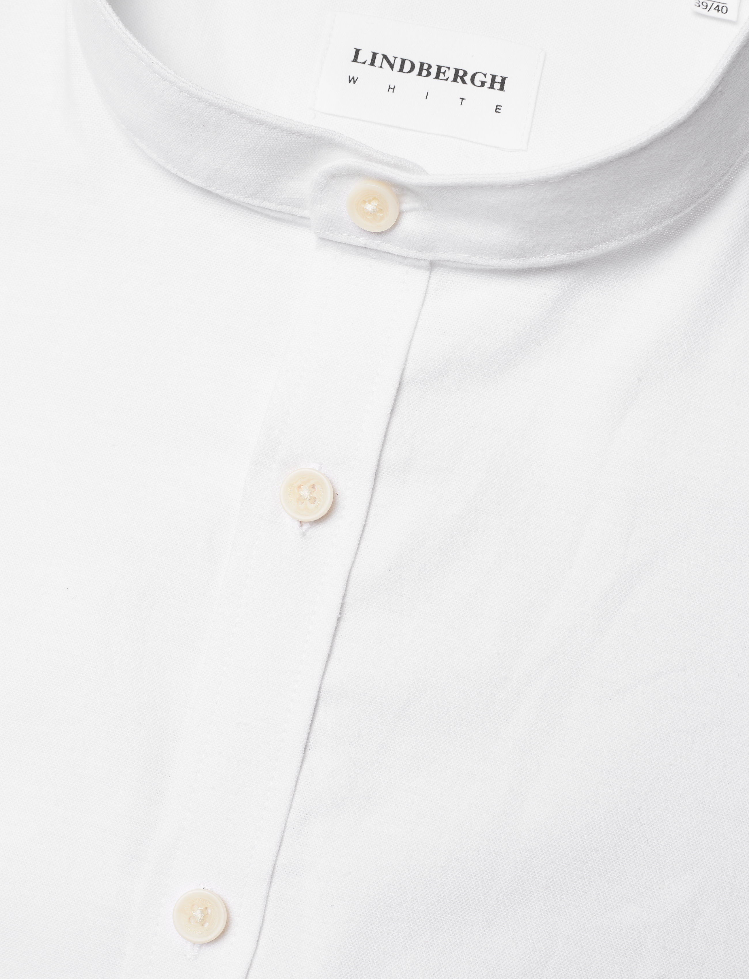 Lindbergh - Yarn dyed oxford superflex shirt L/S - oxford shirts - white - 4