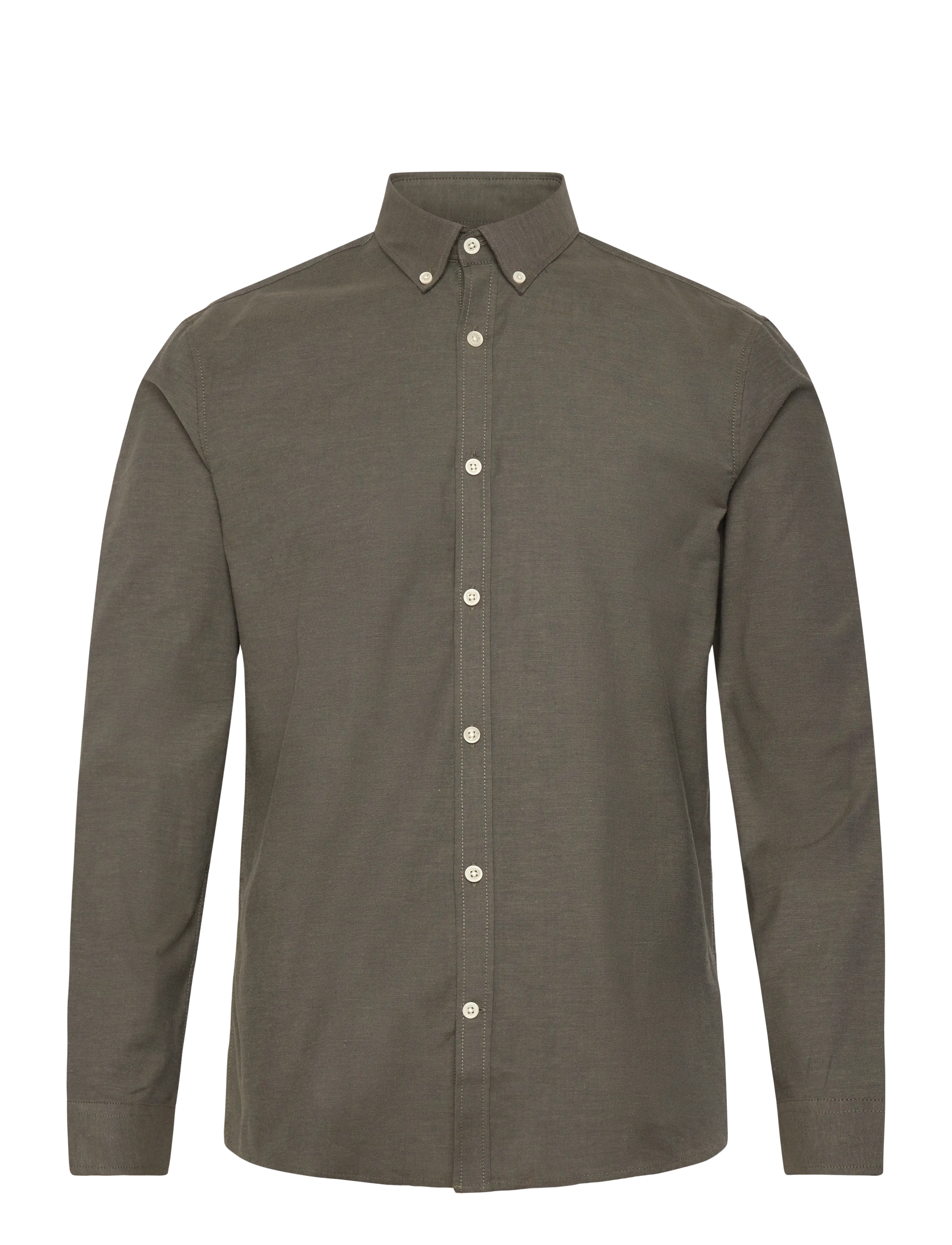 Lindbergh Yarn dyed oxford superflex shirt - Skjorter - ARMY MIX / khaki/green