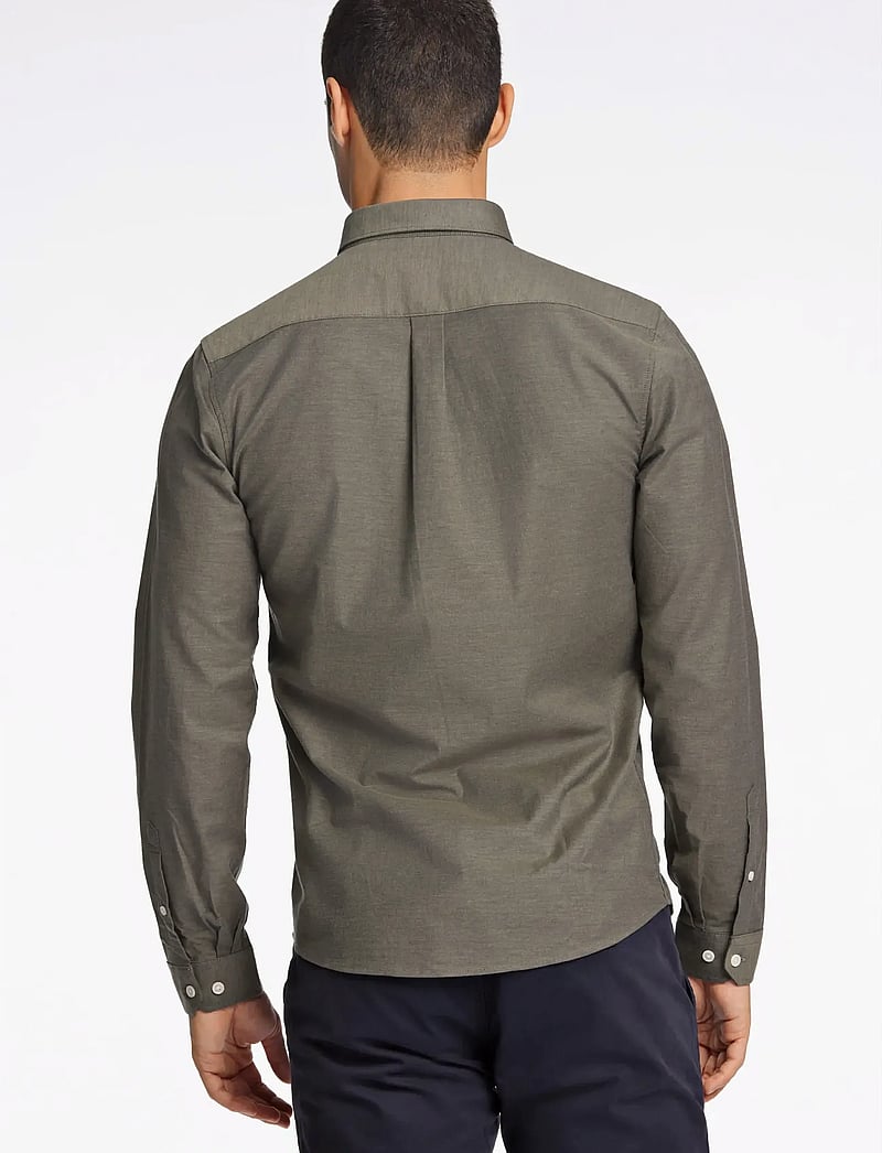 Lindbergh - Yarn dyed oxford superflex shirt - oxfordi särgid - army mix - 4