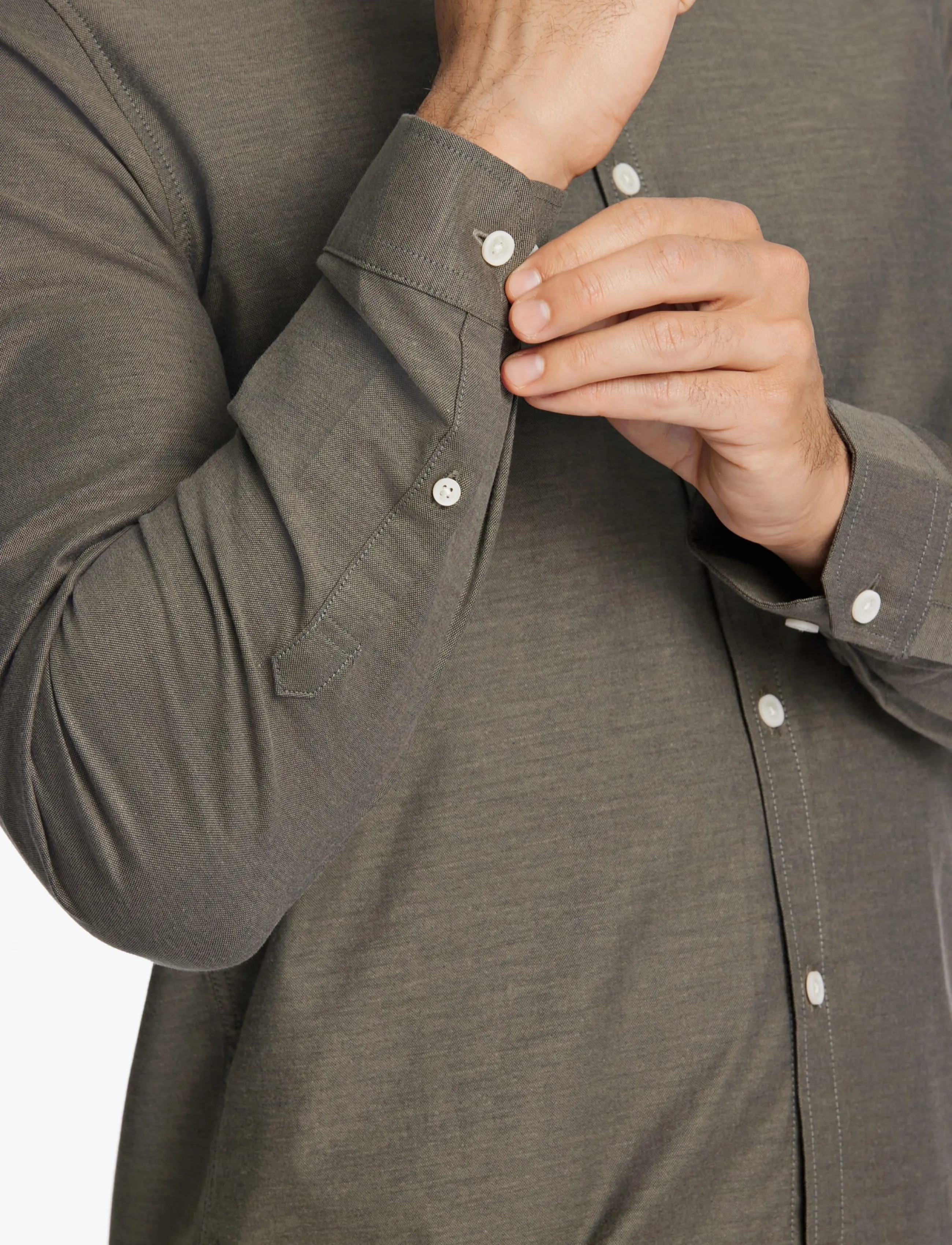 Lindbergh Yarn Dyed Oxford Superflex Shirt oxfordskjortor herr – bild 5