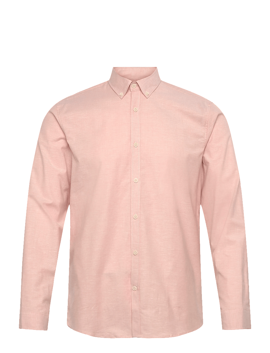 Lindbergh - Yarn dyed oxford superflex shirt L/S - oxford skjorter - baked rose mix - 1