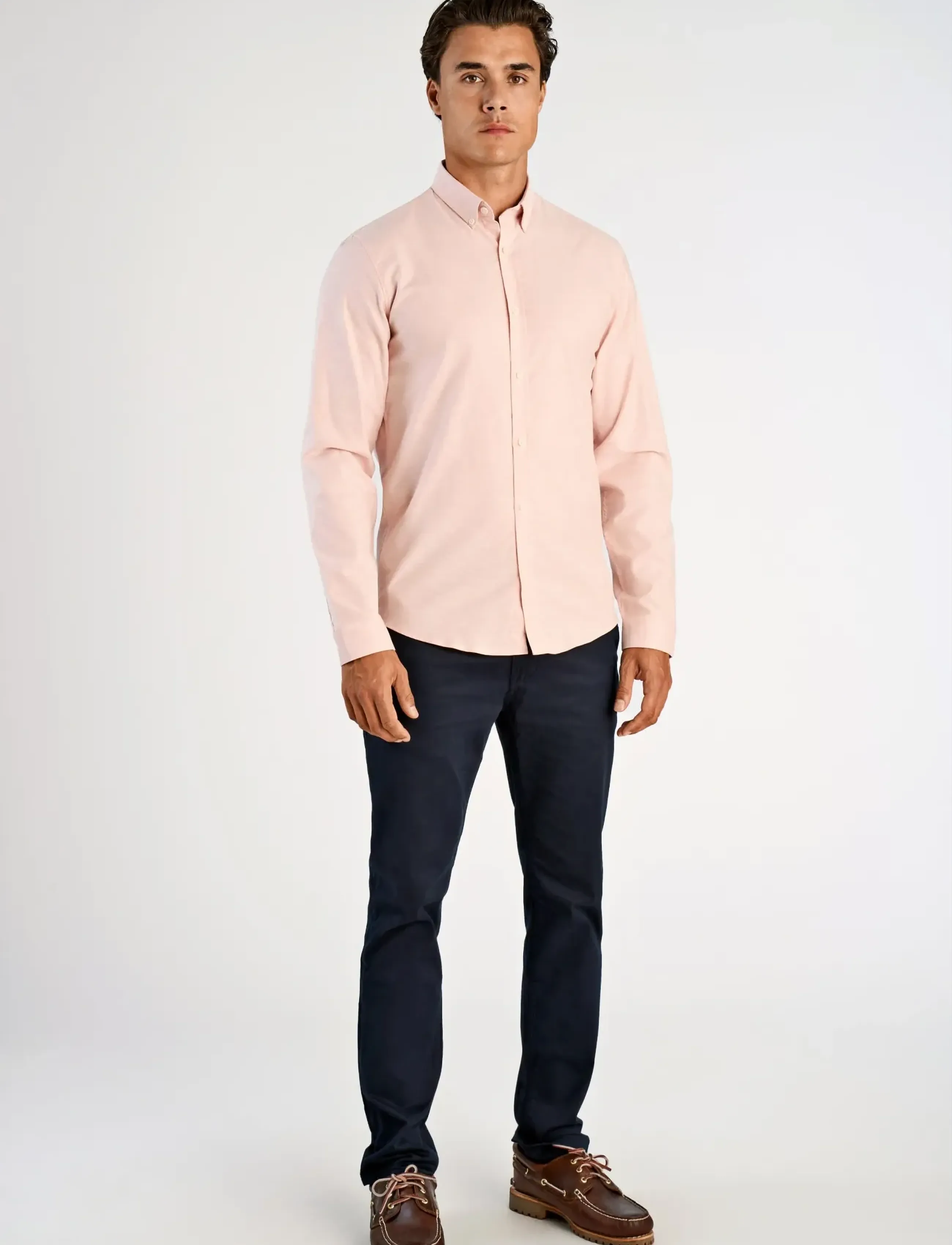 Lindbergh Yarn dyed oxford superflex shirt - Skjorter - BAKED ROSE MIX / pink/rose