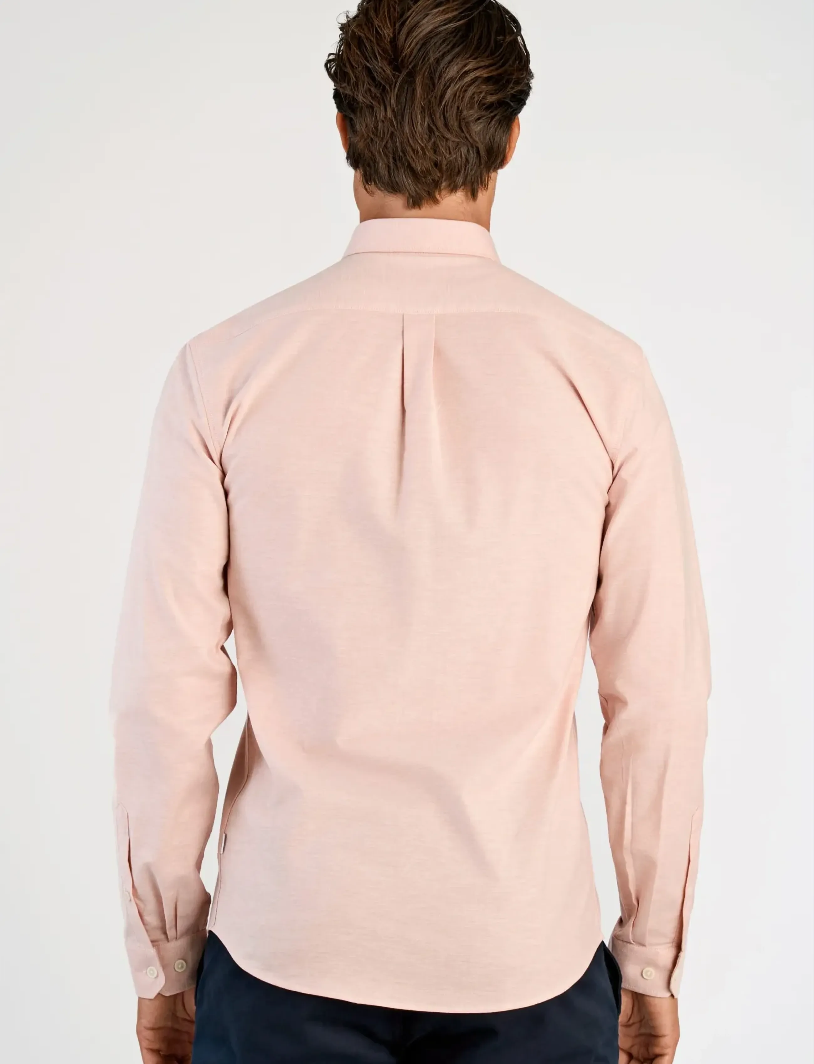 Lindbergh - Yarn dyed oxford superflex shirt L/S - oxford skjorter - baked rose mix - 4