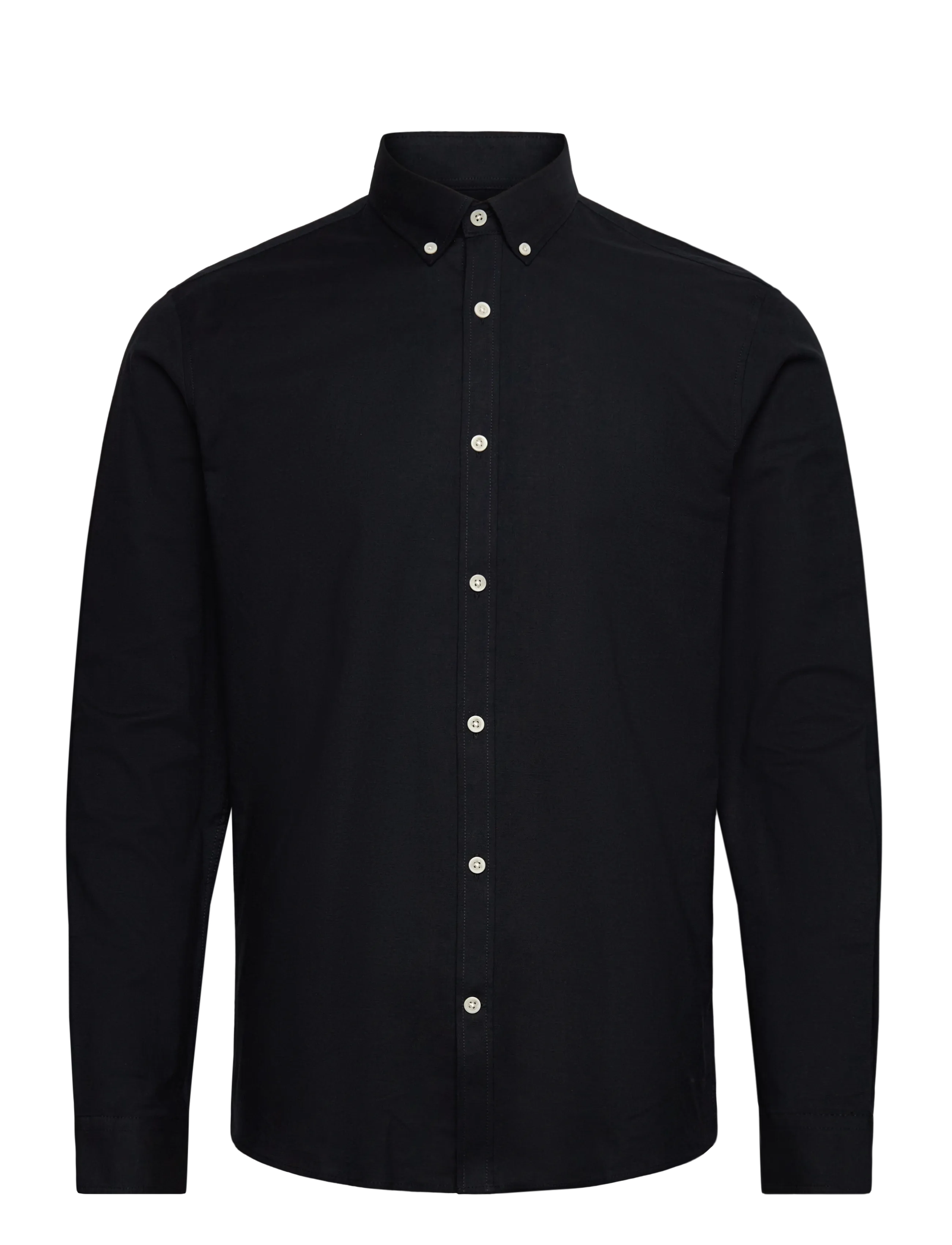 LINDBERGH Yarn Dyed Oxford Superflex Shirt Schwarz - L - Herren