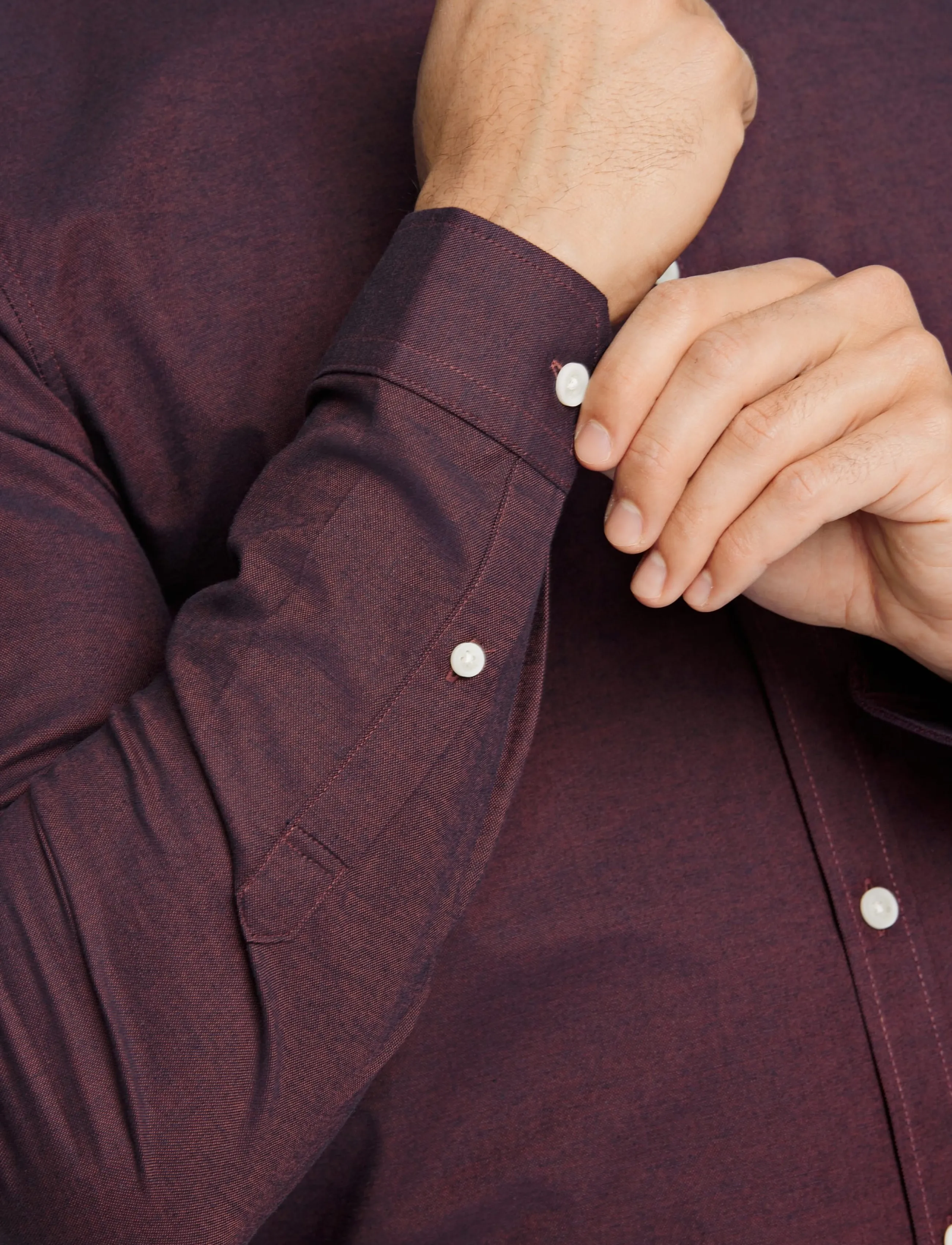 Lindbergh Yarn Dyed Oxford Superflex Shirt oxfordskjortor herr – bild 5