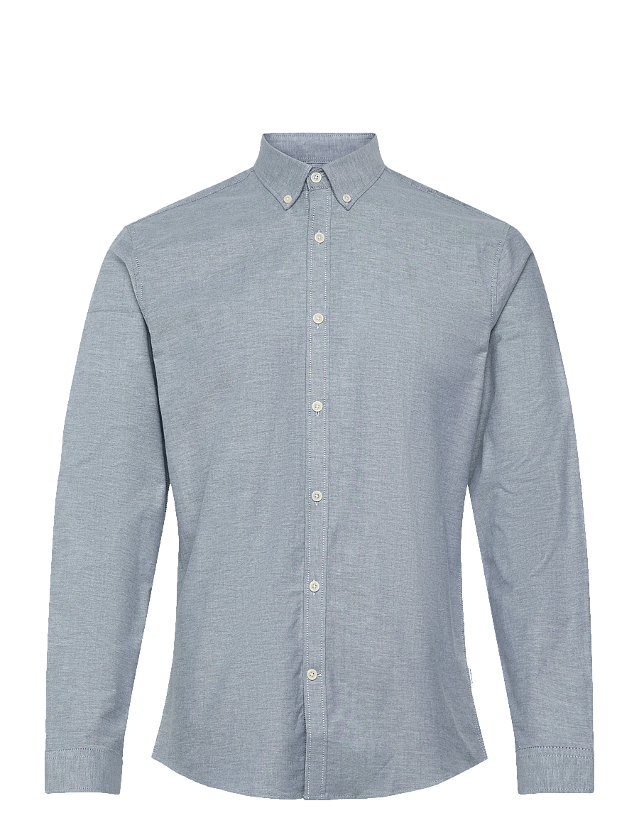Lindbergh - Yarn dyed oxford superflex shirt L/S - oksfordo marškiniai - dk blue mix - 1