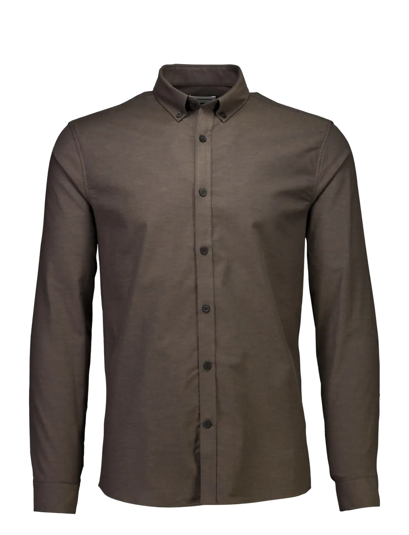 Lindbergh - Yarn dyed oxford superflex shirt L/S - oxford-skjortor - dk brown mix - 1