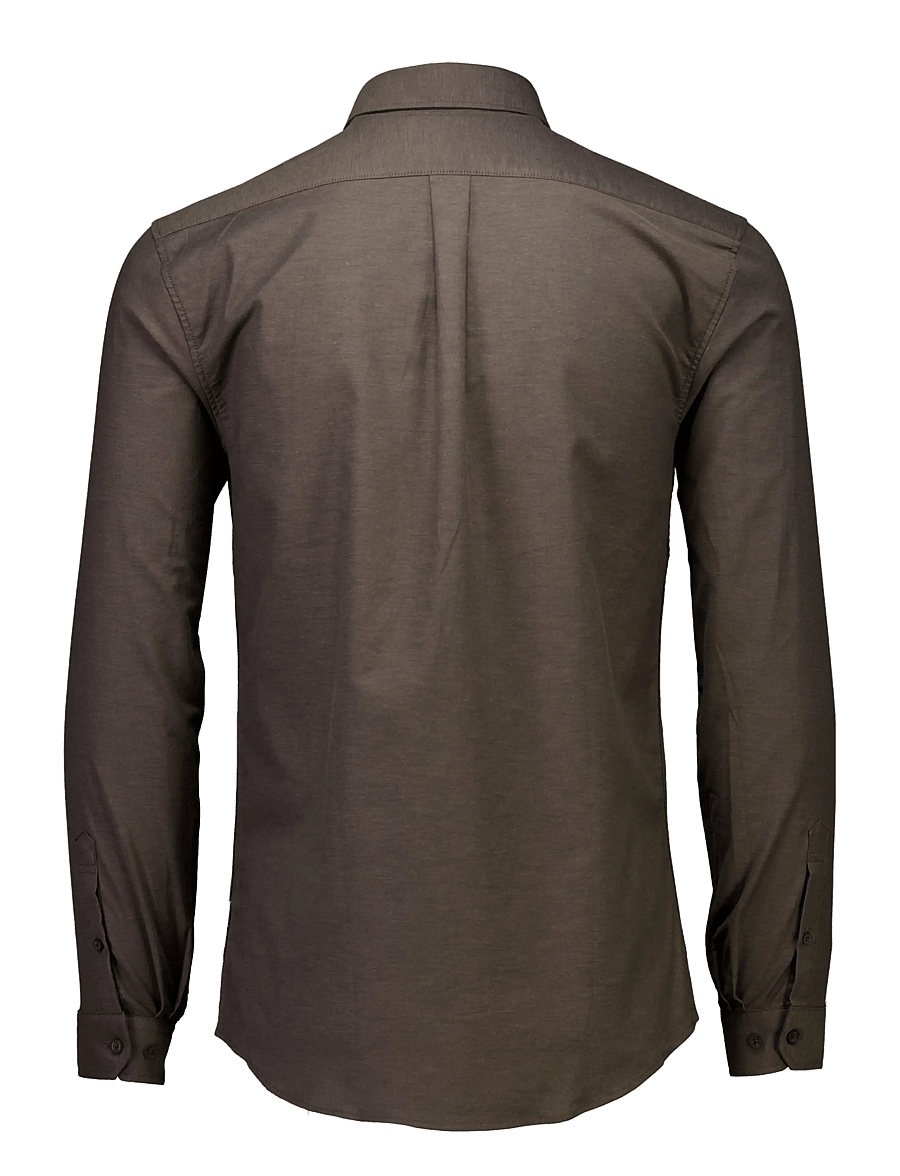 Lindbergh - Yarn dyed oxford superflex shirt L/S - oxford-skjortor - dk brown mix - 2
