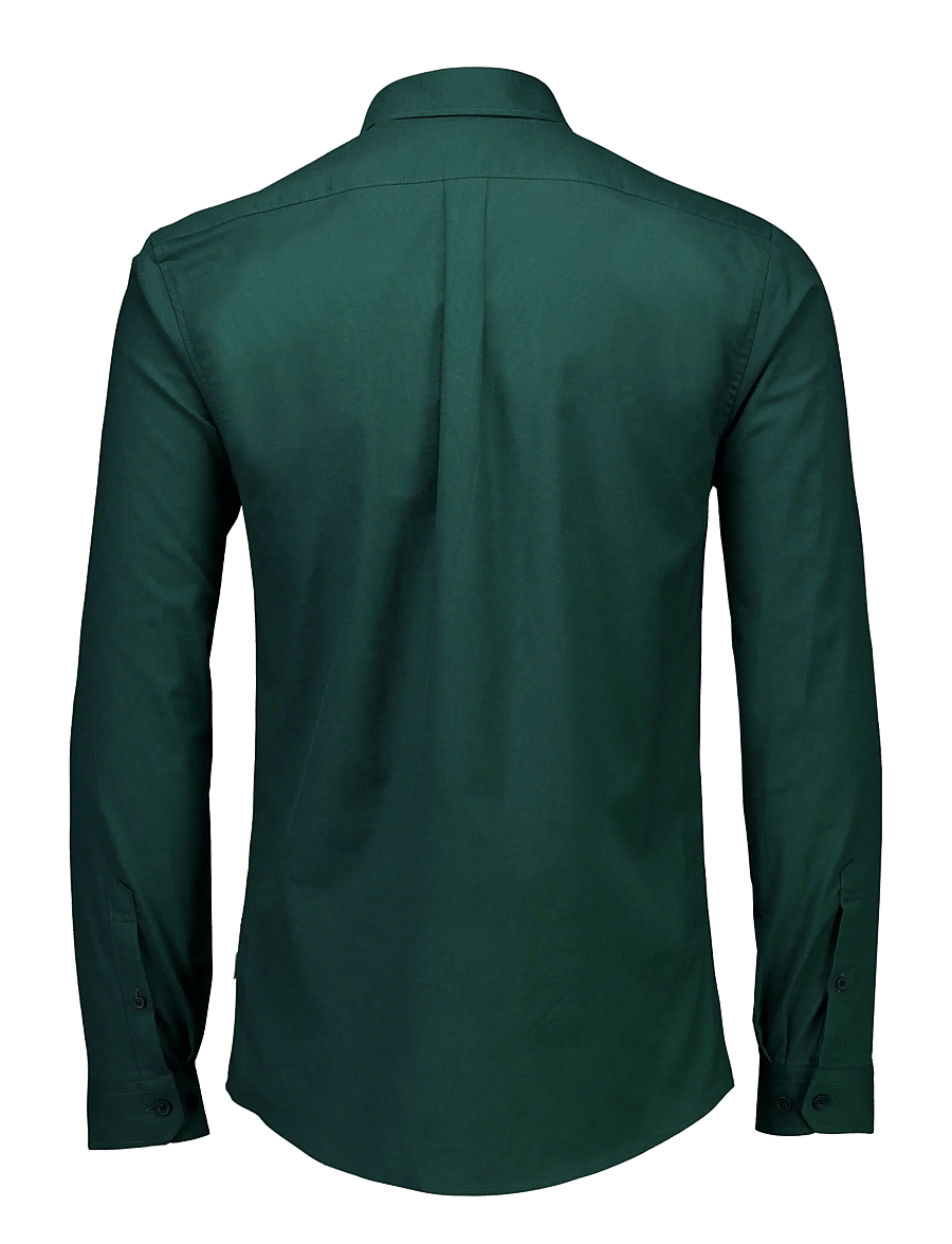 Lindbergh - Yarn dyed oxford superflex shirt L/S - oxford-skjortor - dk green mix - 2