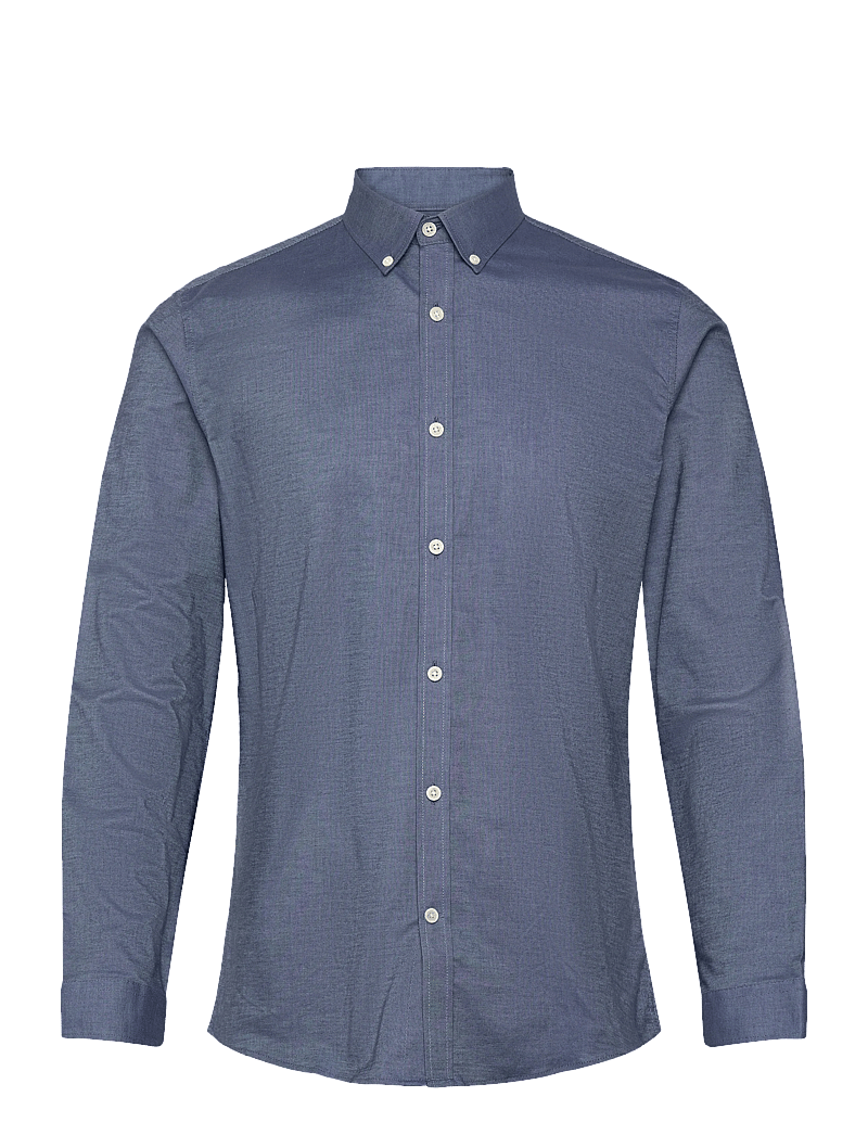 Lindbergh - Yarn dyed oxford superflex shirt L/S - oxford-skjortor - dust blue mix - 1