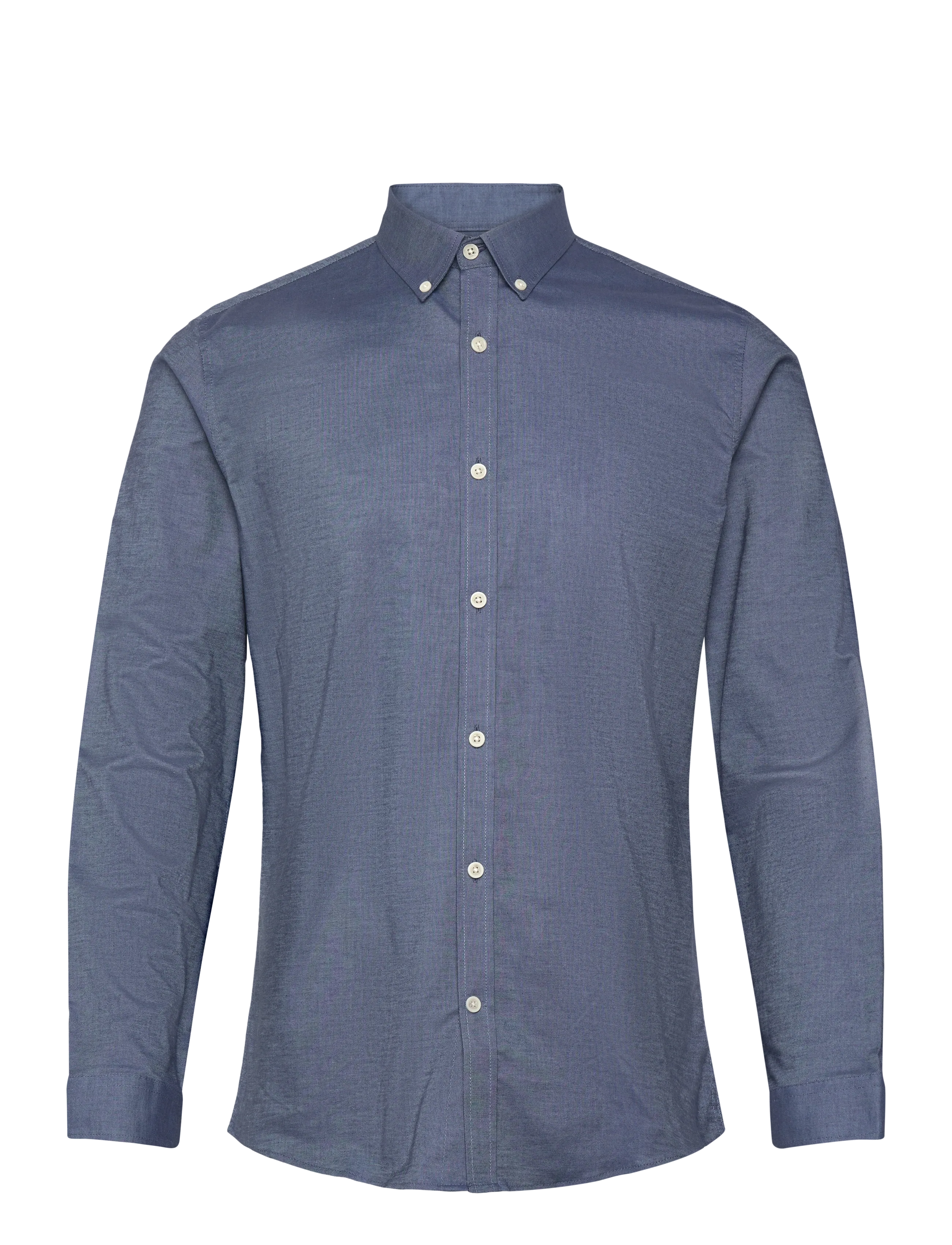 Lindbergh Yarn dyed oxford superflex shirt - Särgid - DUST BLUE MIX / blue