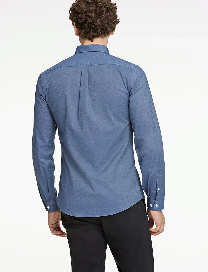 Lindbergh - Yarn dyed oxford superflex shirt L/S - oxford-skjortor - dust blue mix - 4