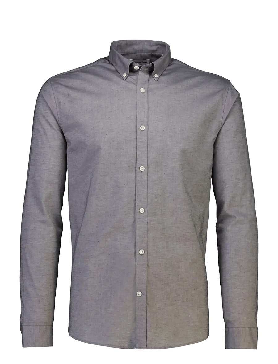 Lindbergh - Yarn dyed oxford superflex shirt L/S - oxford-skjortor - dust grey mix - 1