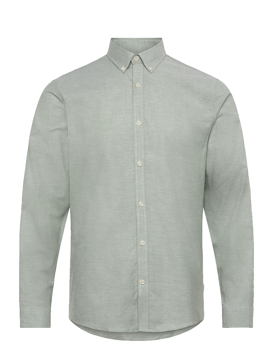 Lindbergh - Yarn dyed oxford superflex shirt L/S - chemises oxford - lt army mix - 1