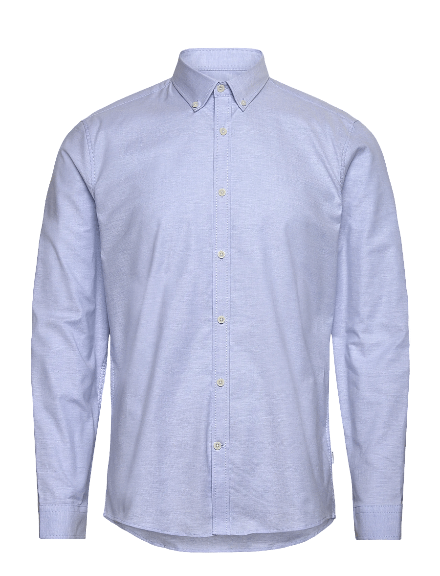 Lindbergh - Yarn dyed oxford superflex shirt L/S - oxford skjorter - lt blue mix - 1