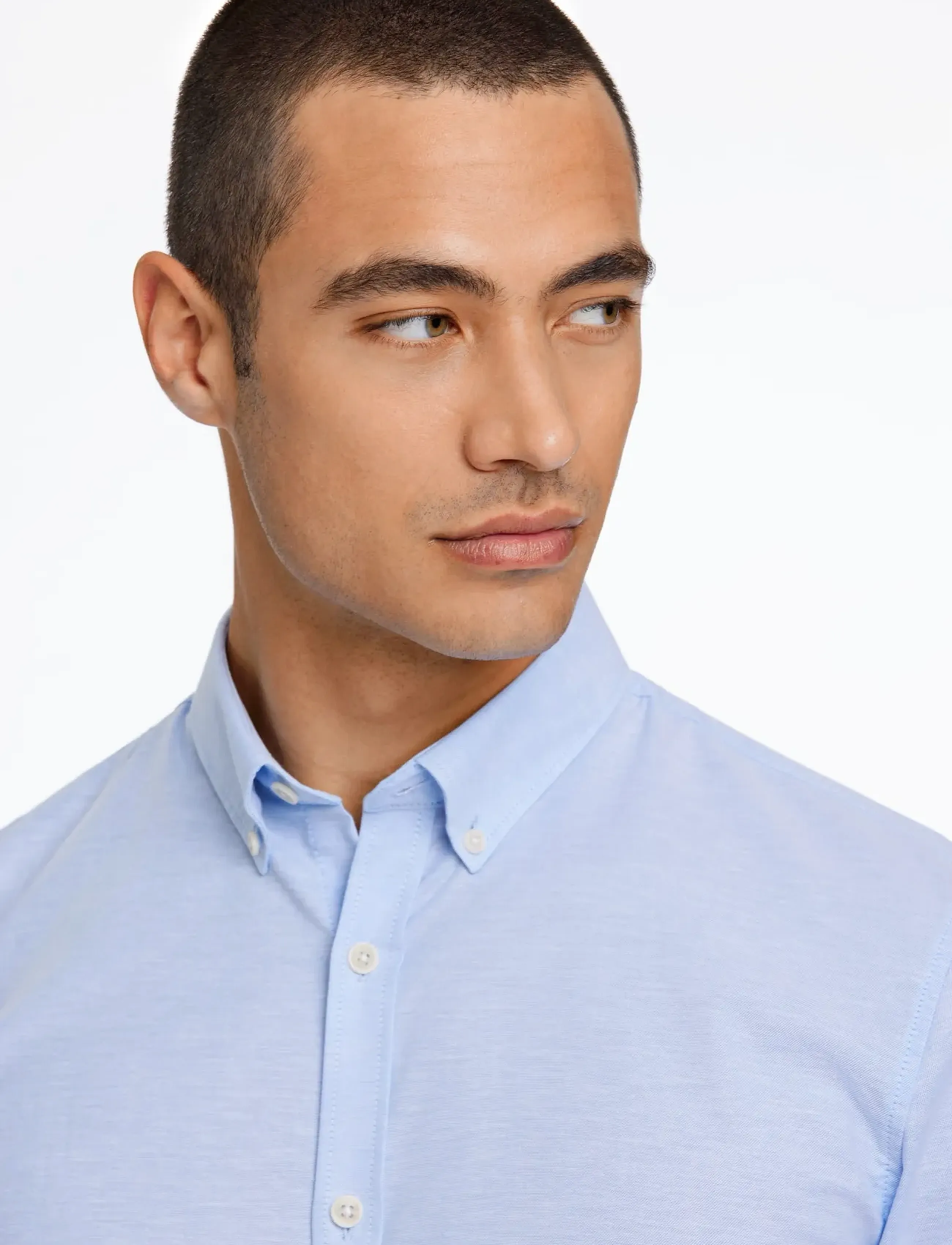 Lindbergh - Yarn dyed oxford superflex shirt L/S - oxford skjorter - lt blue mix - 3