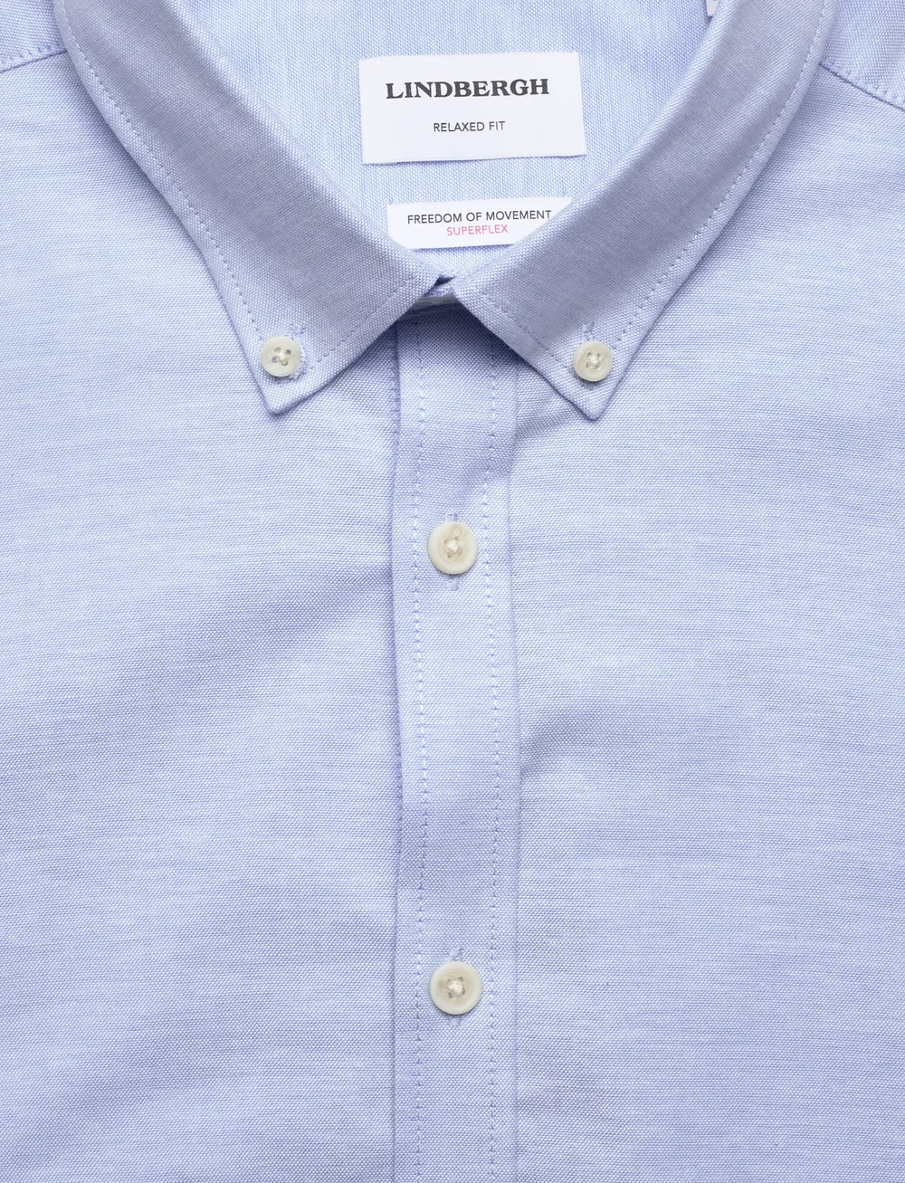 Lindbergh - Yarn dyed oxford superflex shirt - oxford-skjortor - lt blue mix - 5