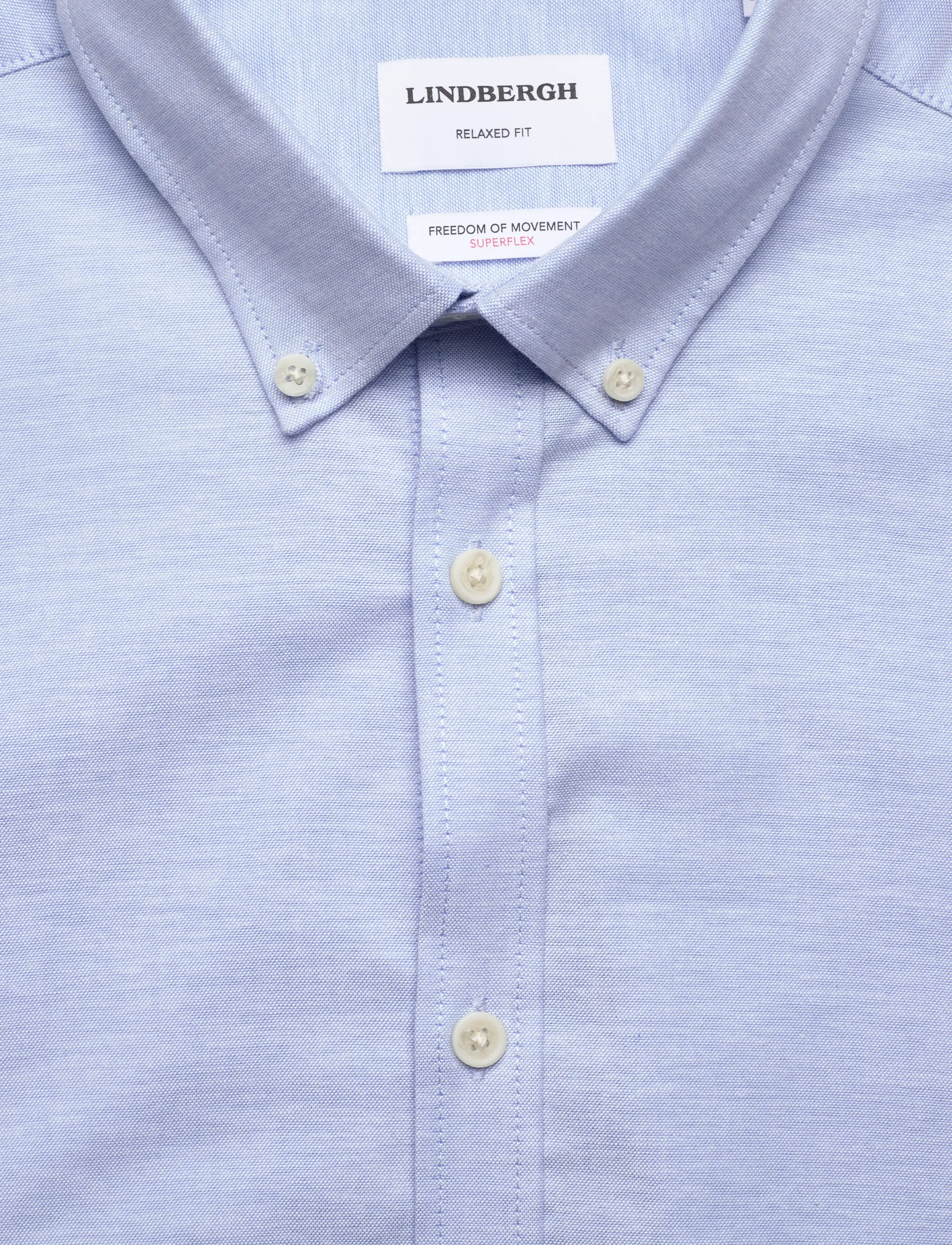 Lindbergh - Yarn dyed oxford superflex shirt L/S - oxford skjorter - lt blue mix - 5