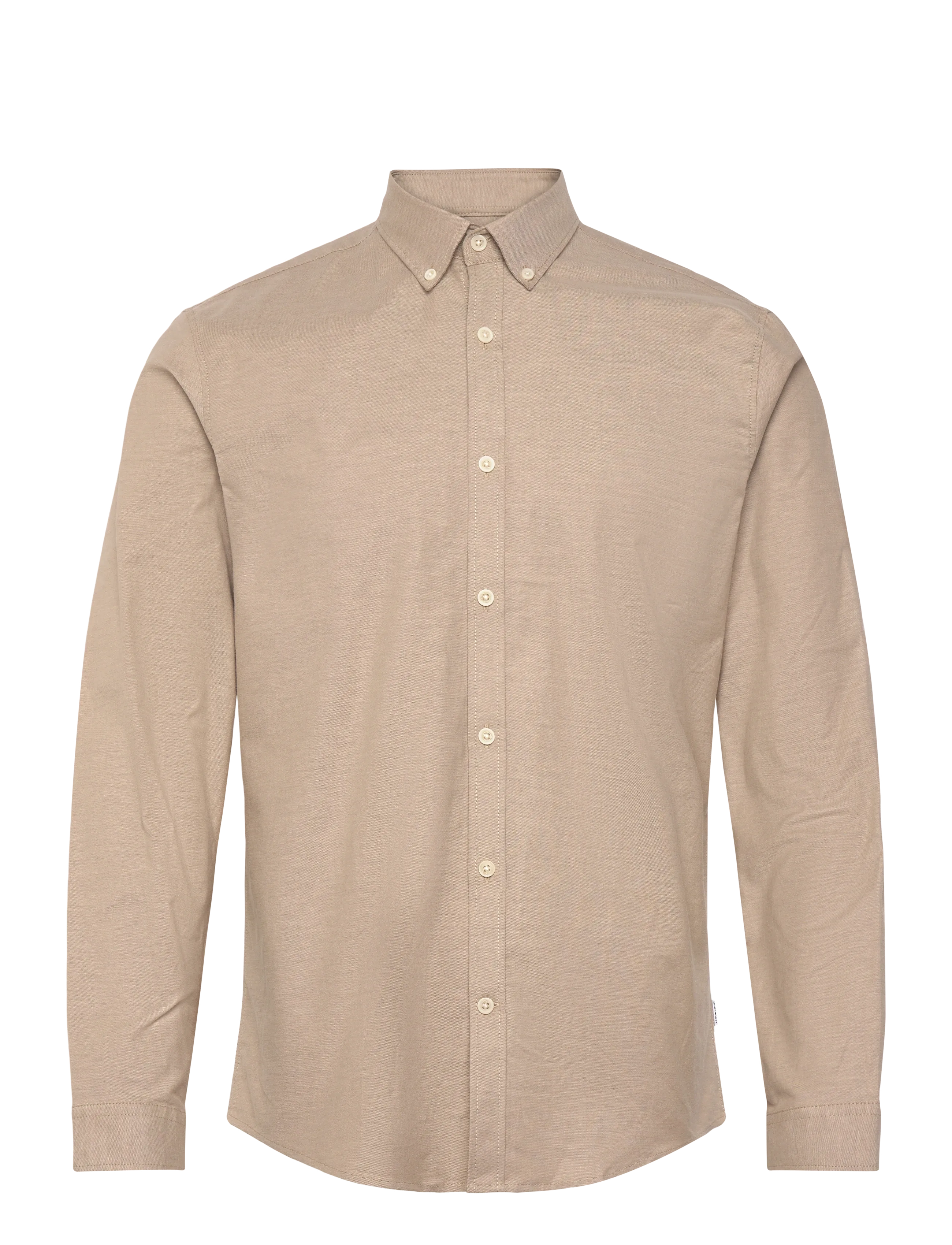 Lindbergh Yarn dyed oxford superflex shirt L/S - Skjorter - LT STONE MIX / beige