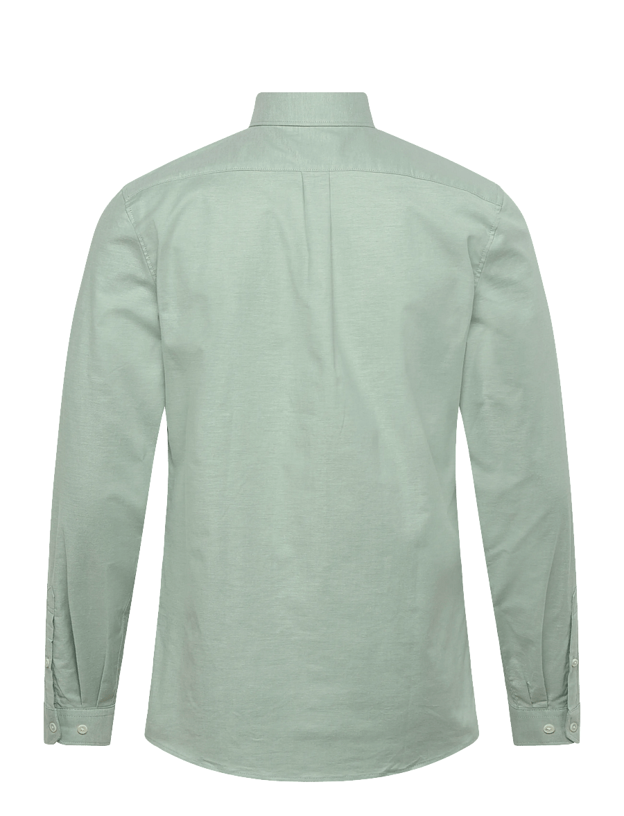 Lindbergh - Yarn dyed oxford superflex shirt L/S - oxford skjorter - mid green mix - 2