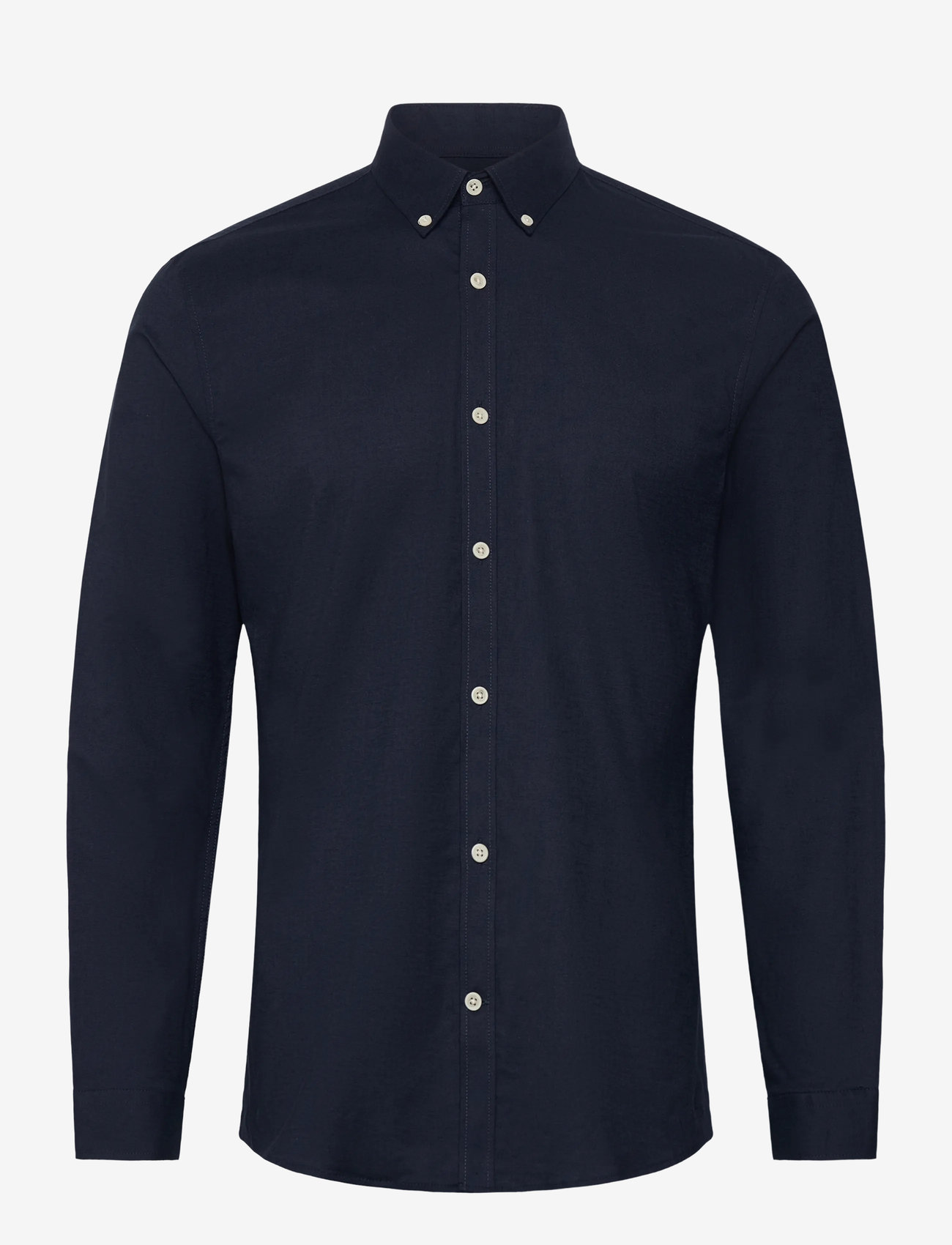 Lindbergh - Yarn dyed oxford superflex shirt - oxford-skjortor - navy mix - 1