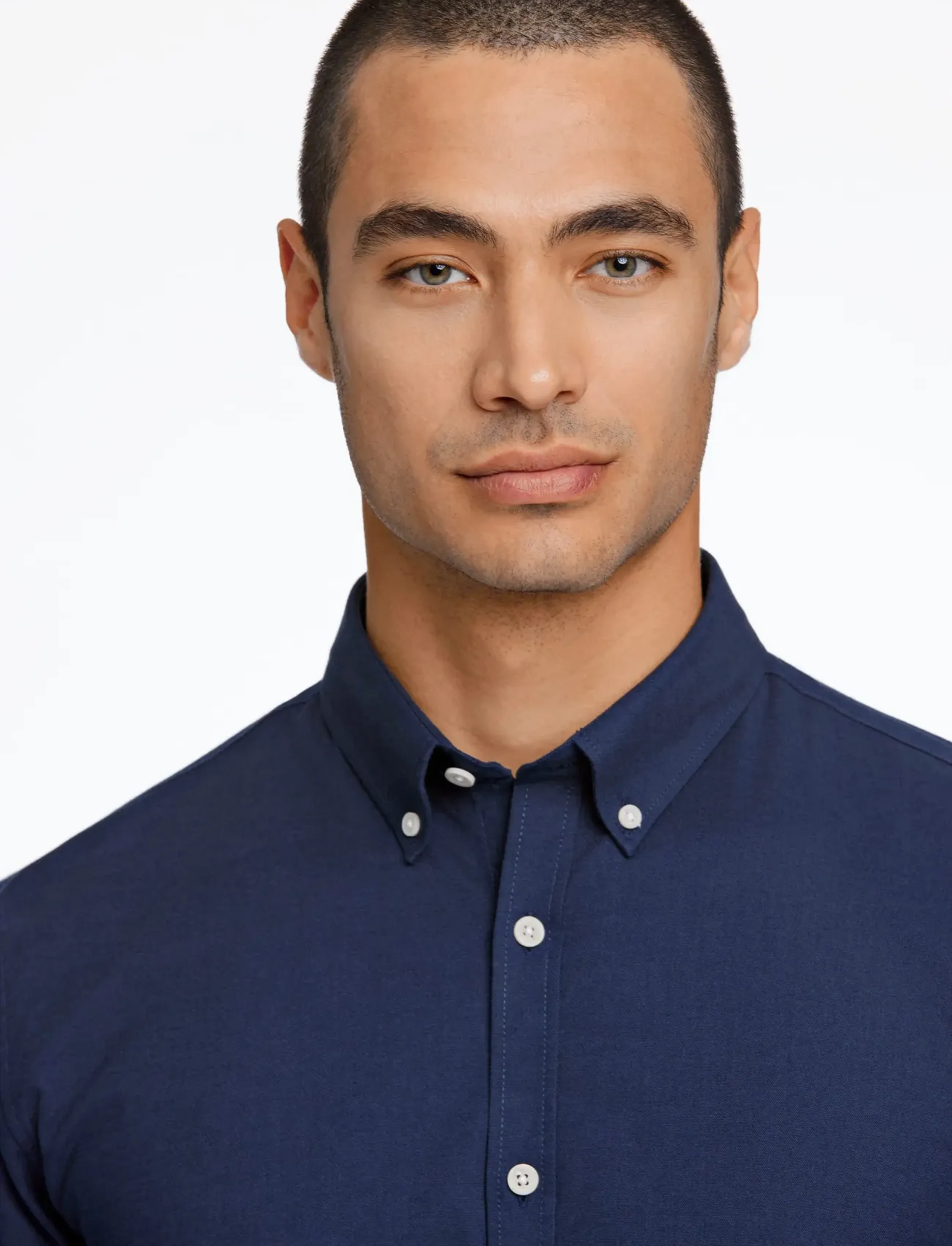 Lindbergh - Yarn dyed oxford superflex shirt L/S - chemises oxford - navy mix - 5