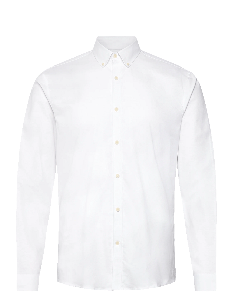 Lindbergh - Yarn dyed oxford superflex shirt - oxfordi särgid - white - 1