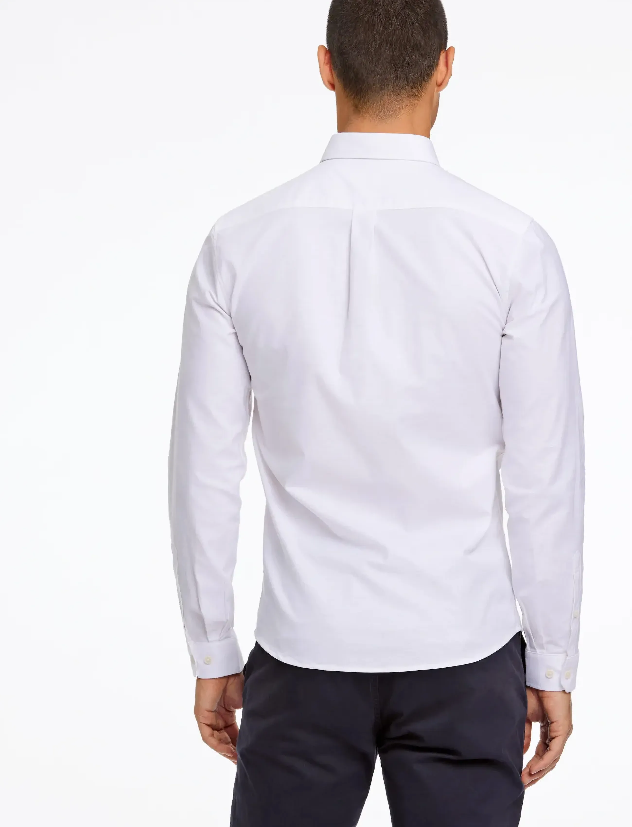 Lindbergh - Yarn dyed oxford superflex shirt L/S - chemises oxford - white - 4