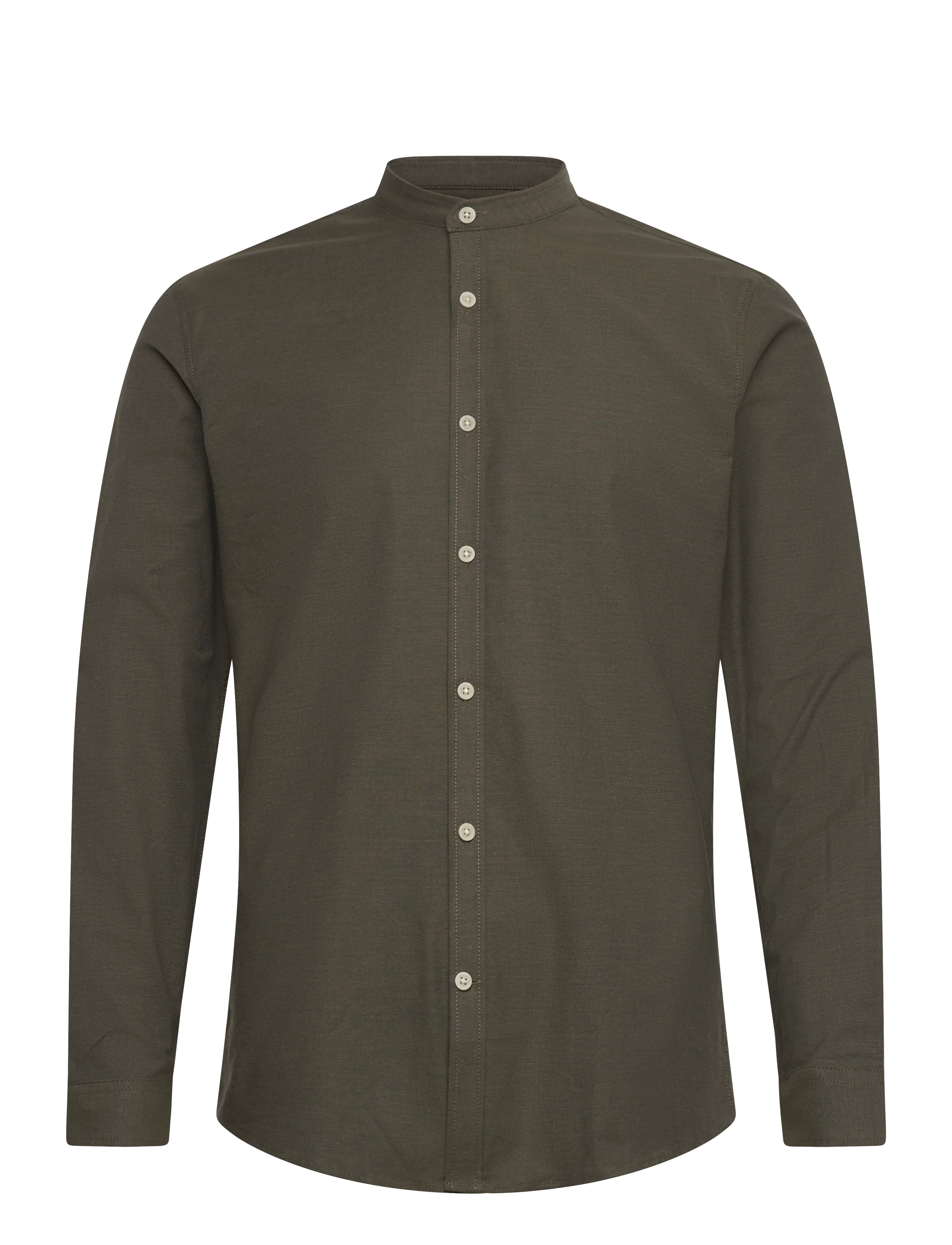 Lindbergh Yarn dyed oxford superflex shirt - Basic skjorter - ARMY MIX / green