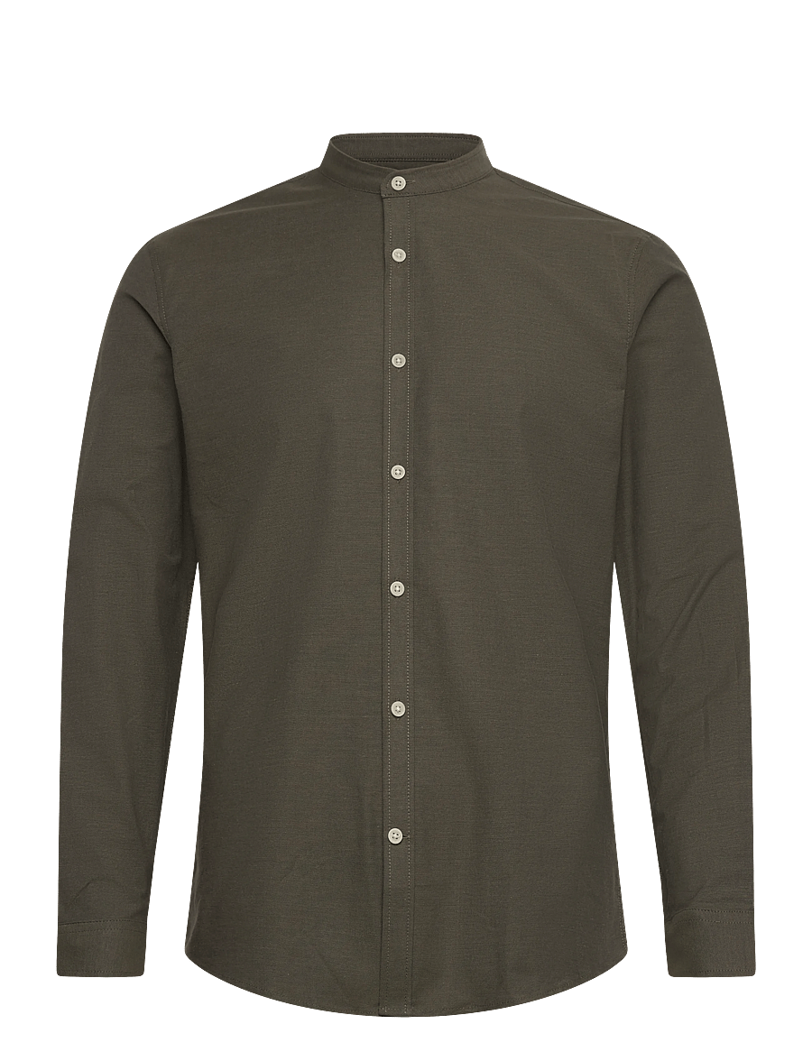 Lindbergh - Yarn dyed oxford superflex shirt L/S - oxford skjorter - army mix - 1
