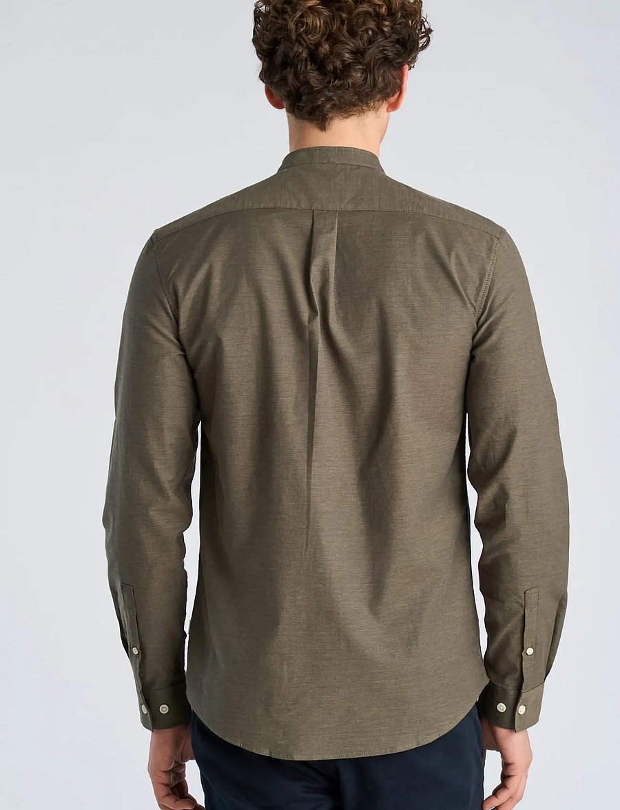 Lindbergh - Yarn dyed oxford superflex shirt L/S - oxford skjorter - army mix - 4