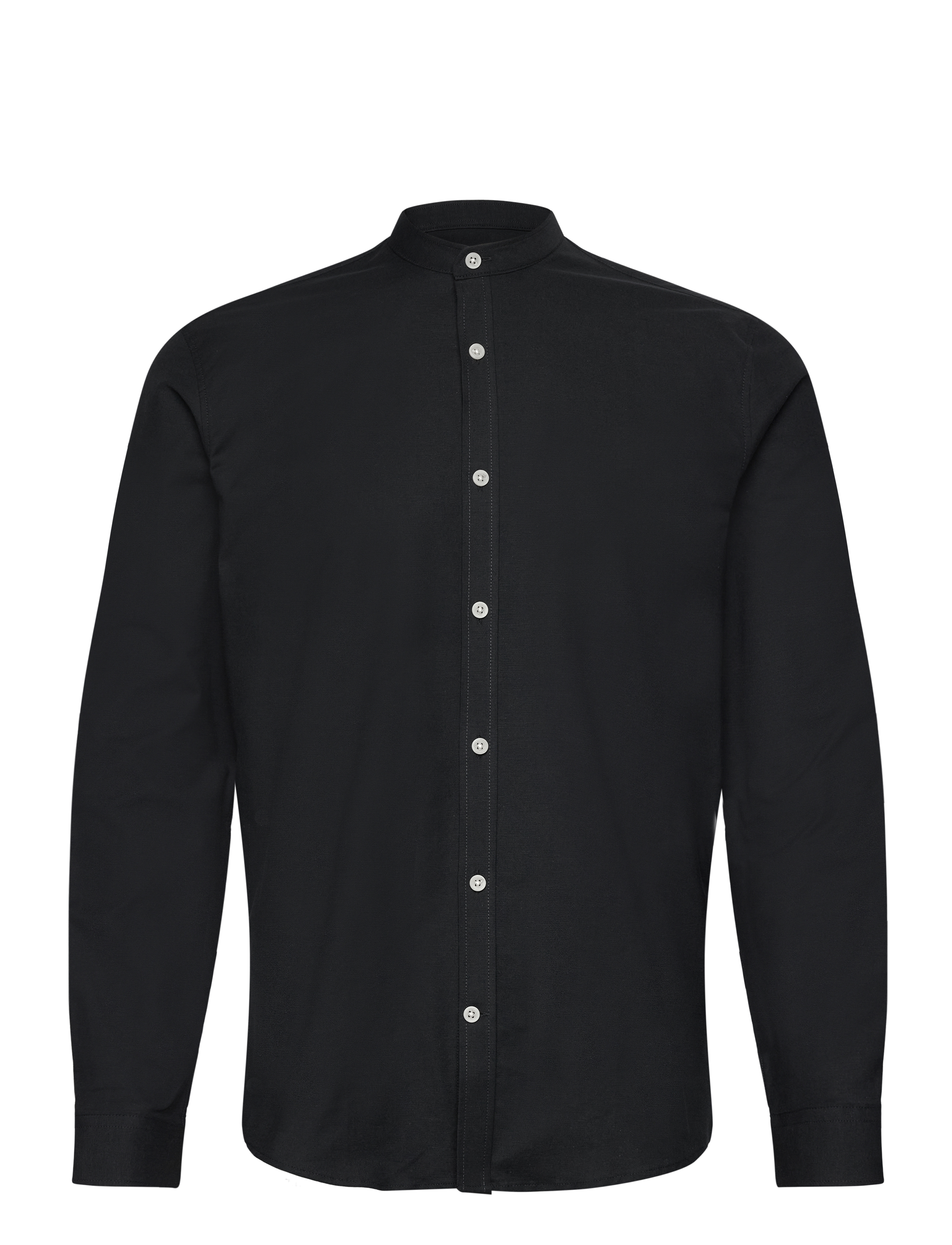 LINDBERGH Yarn Dyed Oxford Superflex Shirt L/S Schwarz - XL - Herren