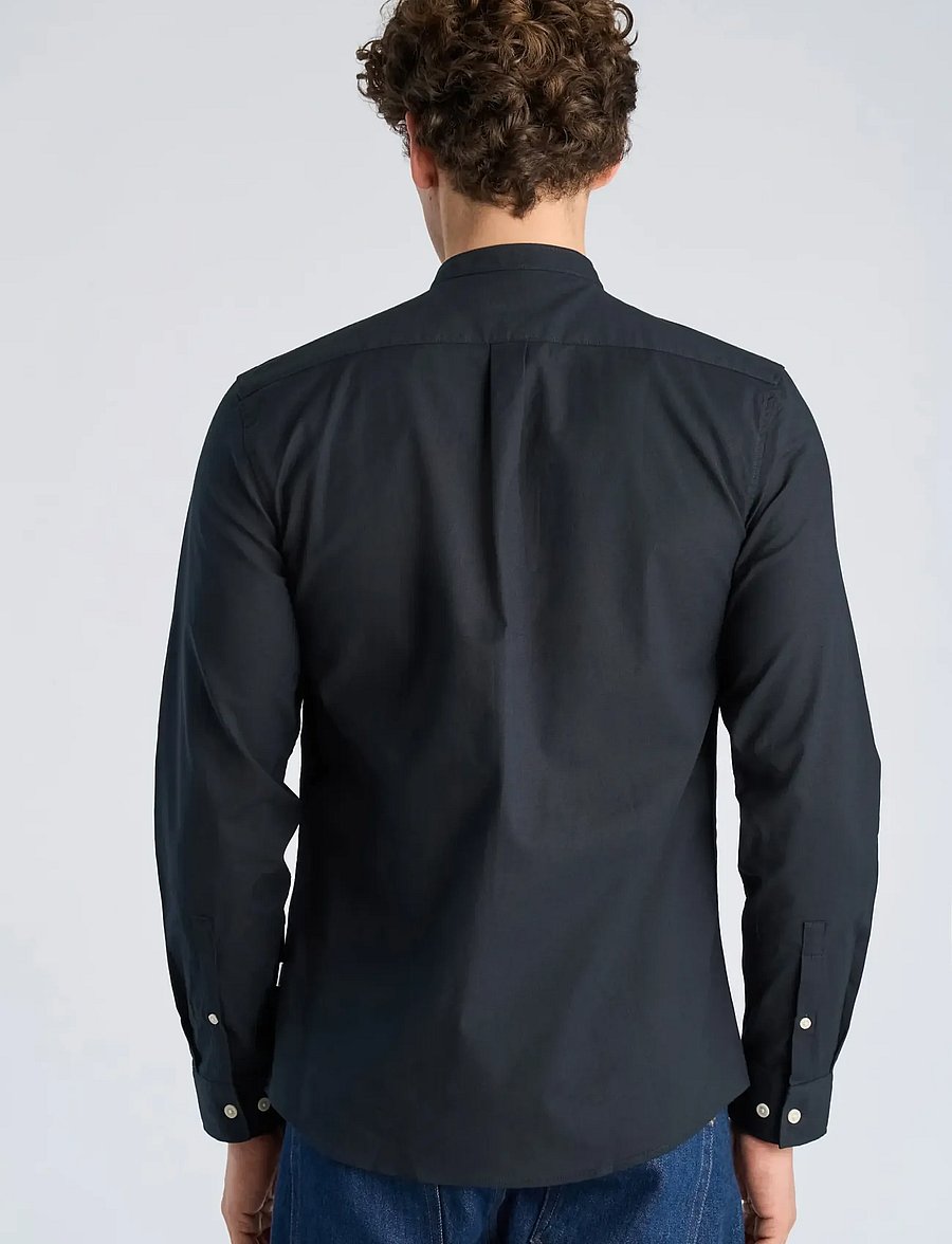 Lindbergh - Yarn dyed oxford superflex shirt L/S - oxford-hemden - black - 4